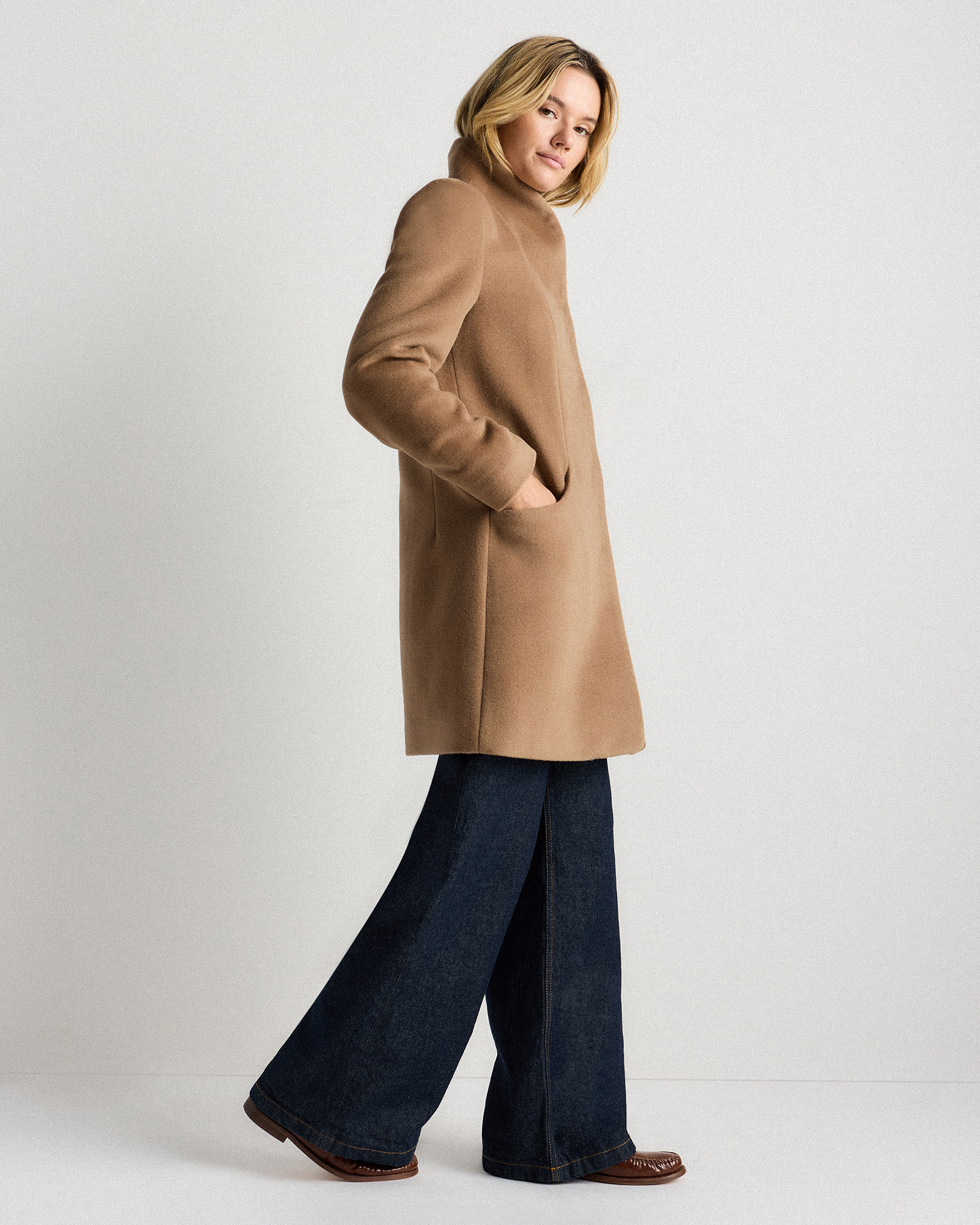 Wool Cashmere Cocoon Coat — Image 28