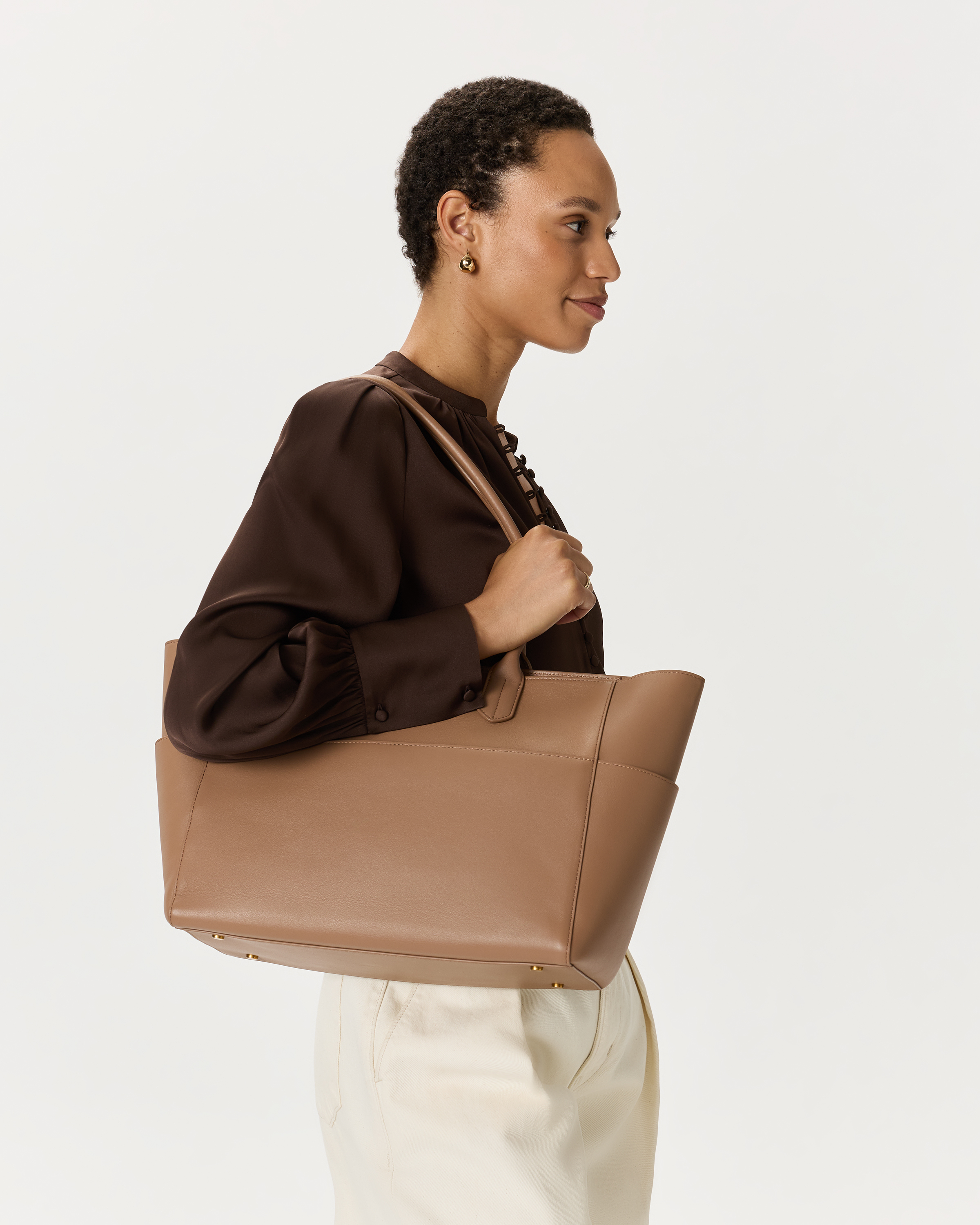 Italian Leather Shopper Tote — Image 11