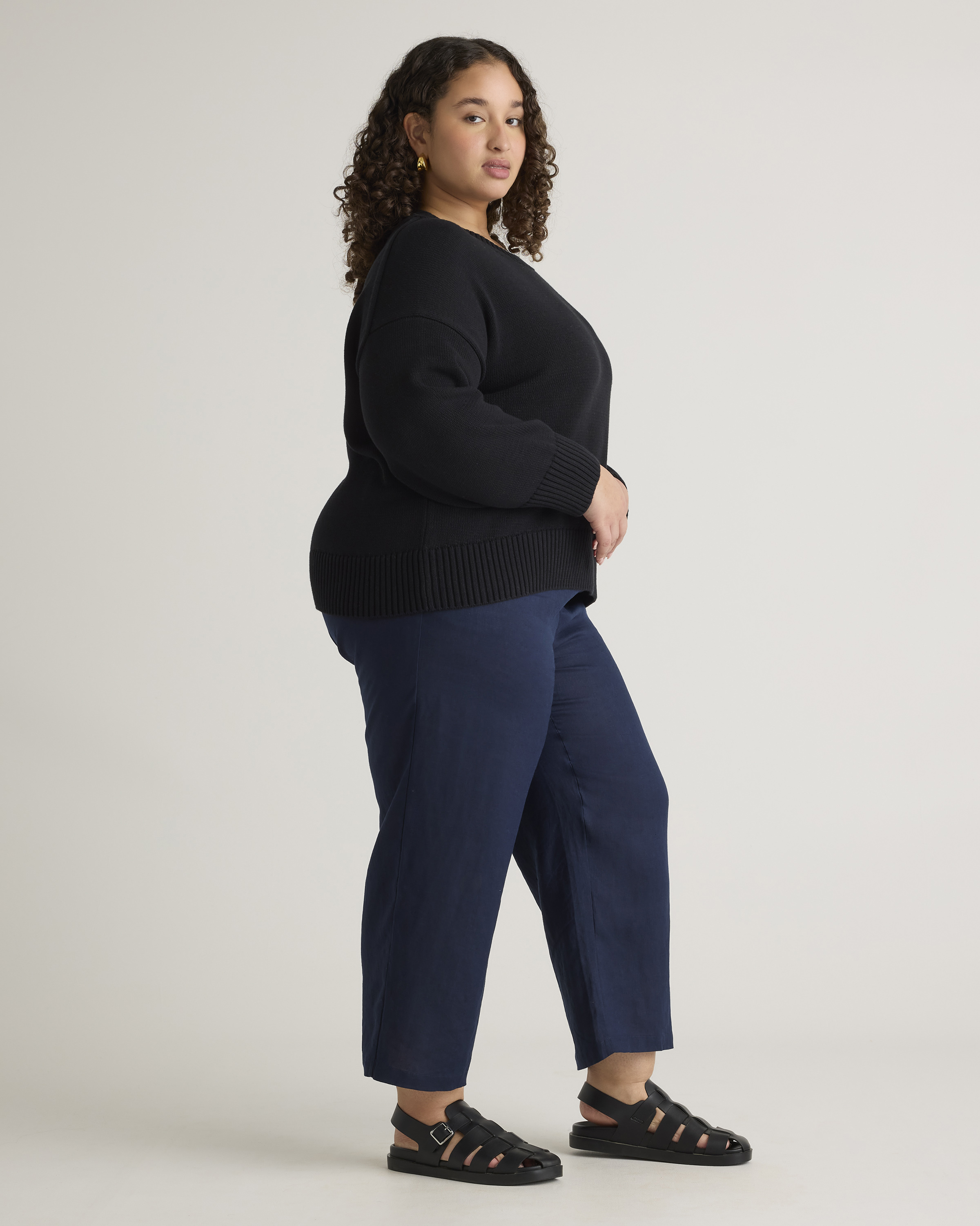 100% Organic Cotton Boyfriend Crew Sweater — Image 29