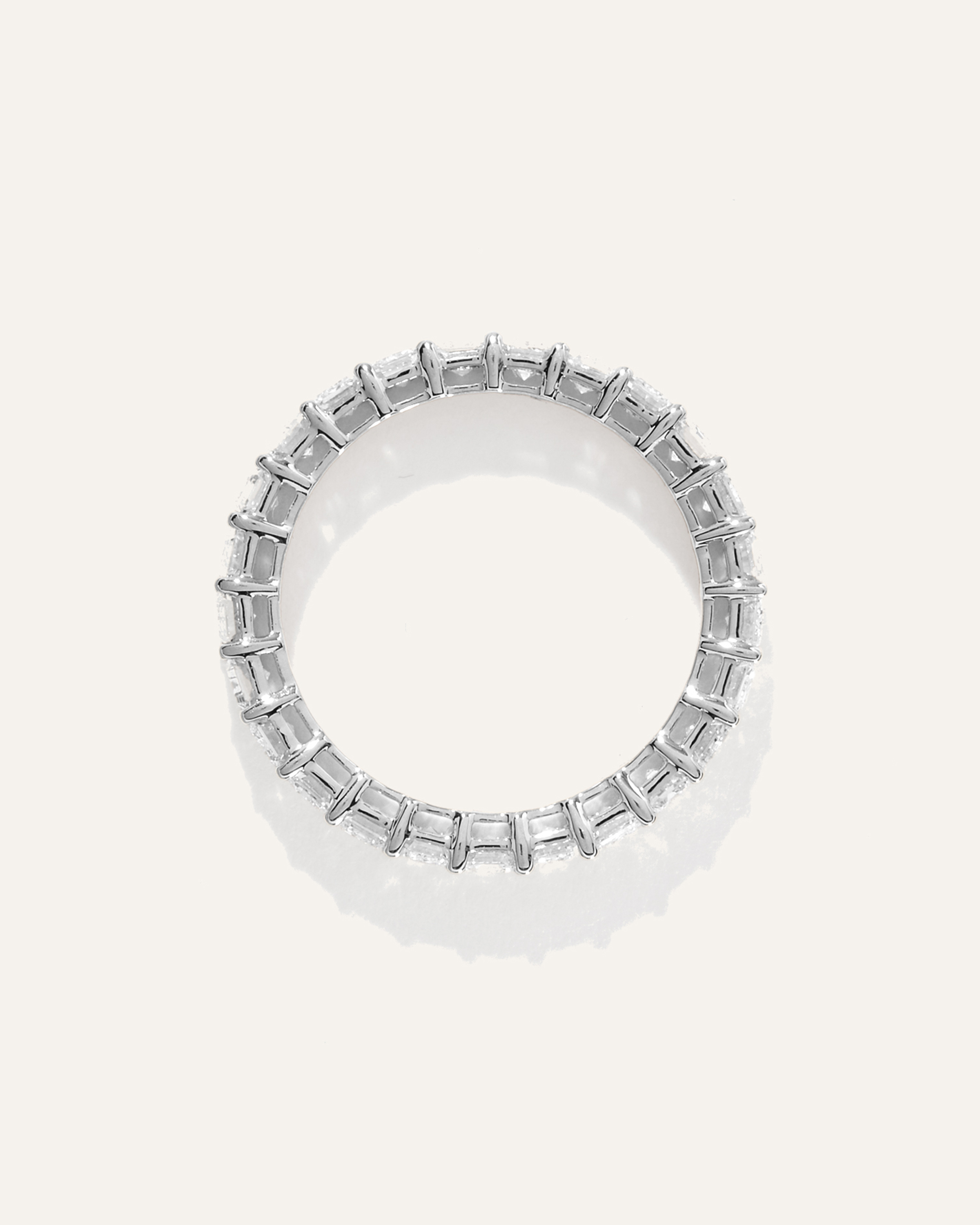 Lab Grown Diamond Emerald Eternity Band — Image 6