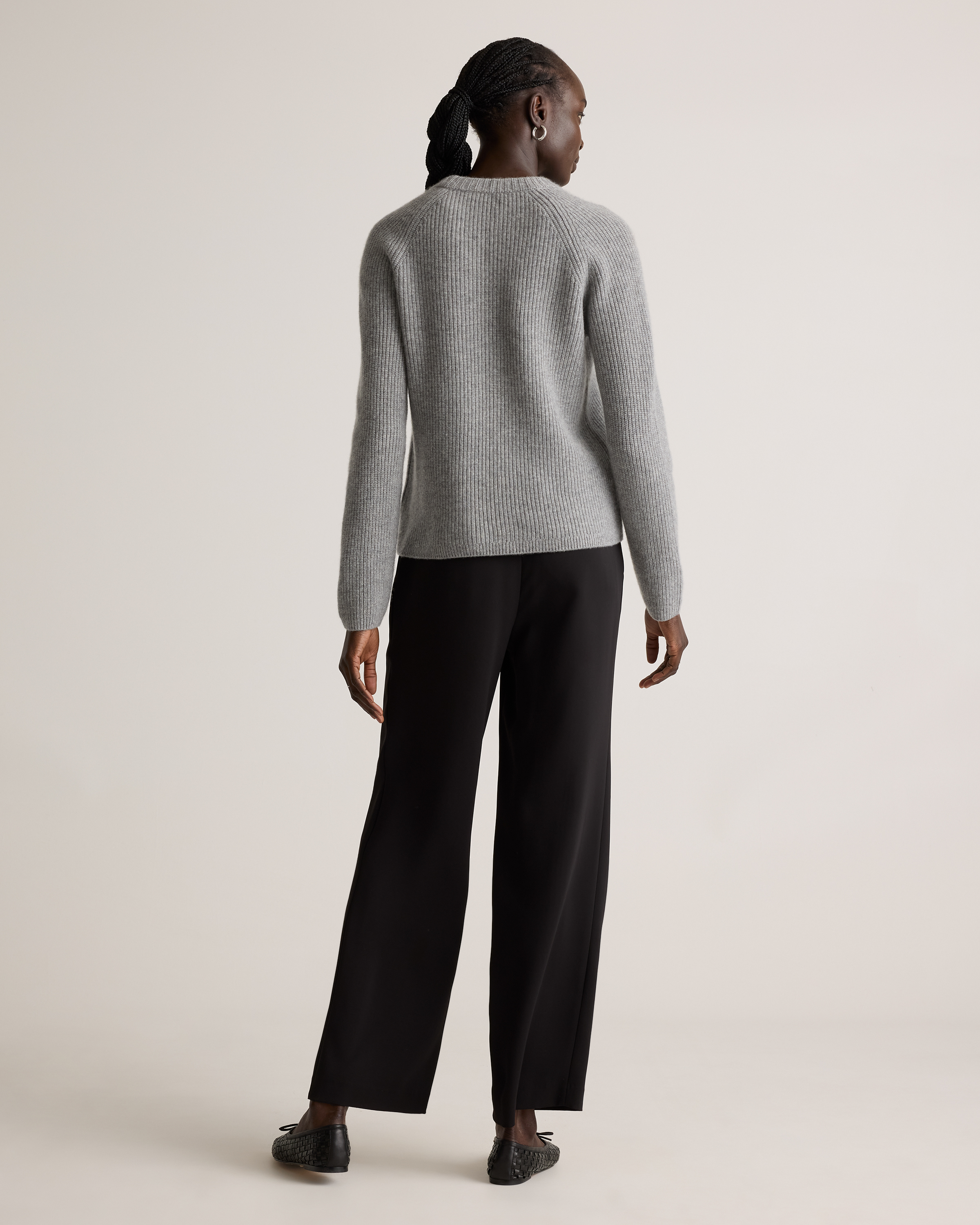 Mongolian Cashmere Fisherman Crewneck Sweater — Image 40