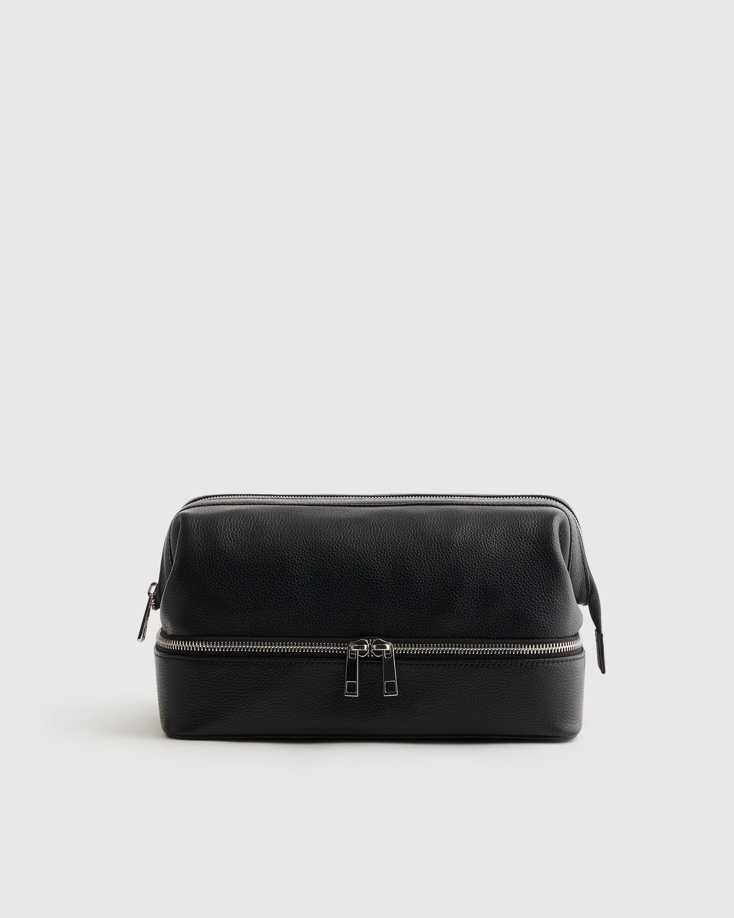 Italian Leather Dual Compartment Toiletry Bag — Image 23