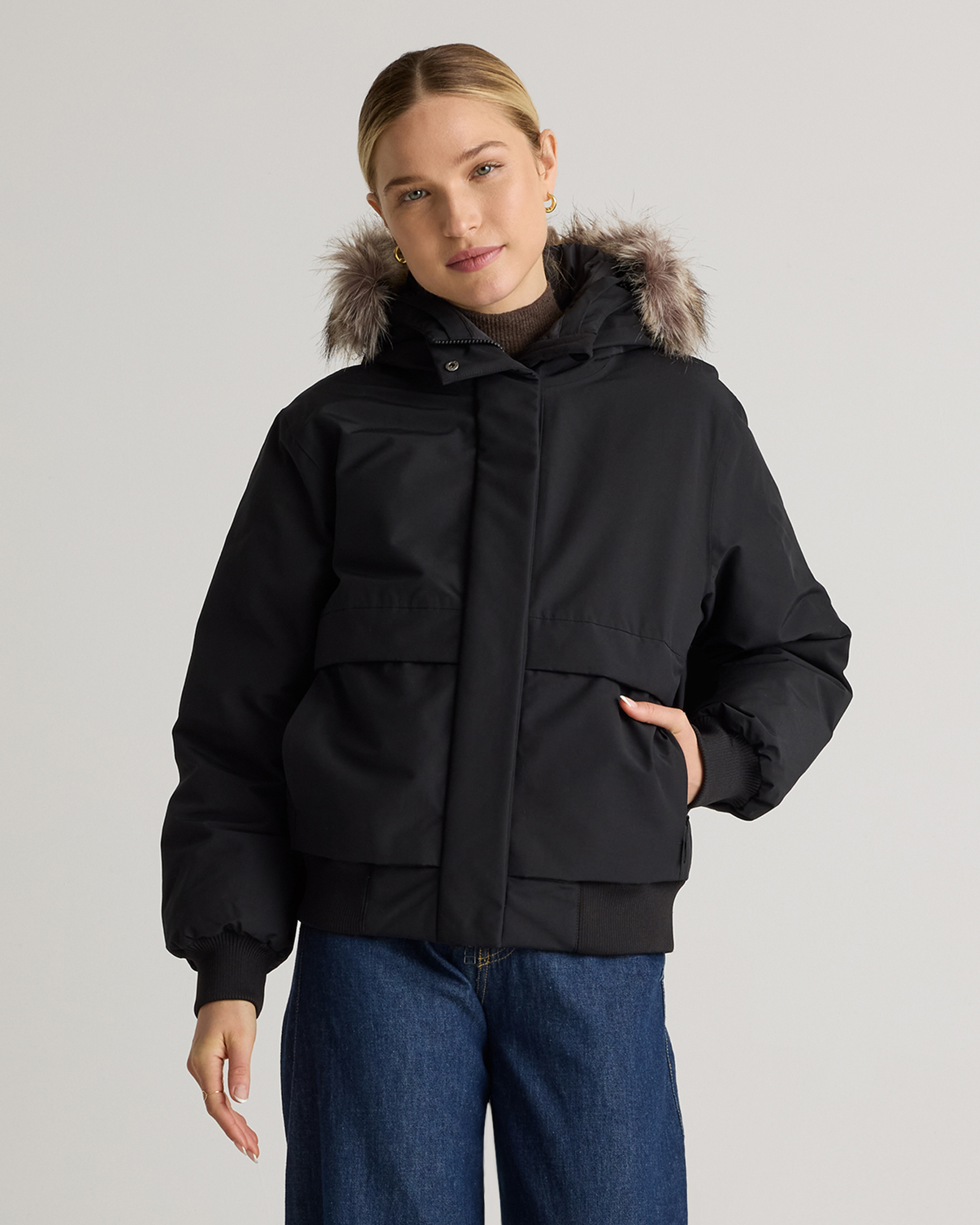 Responsible Down Hooded Short Parka — Image 19