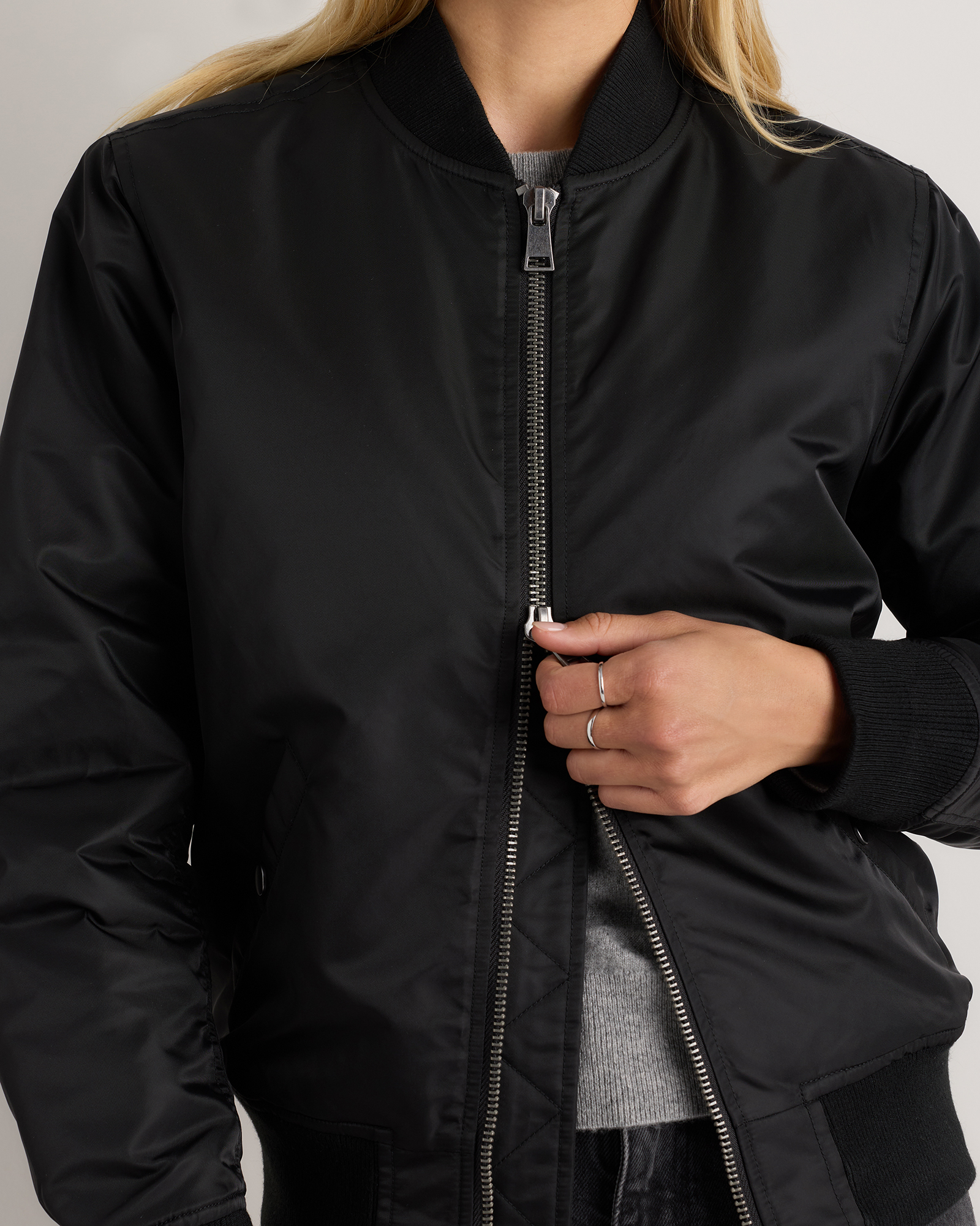 Flight Nylon Bomber Jacket — Image 3
