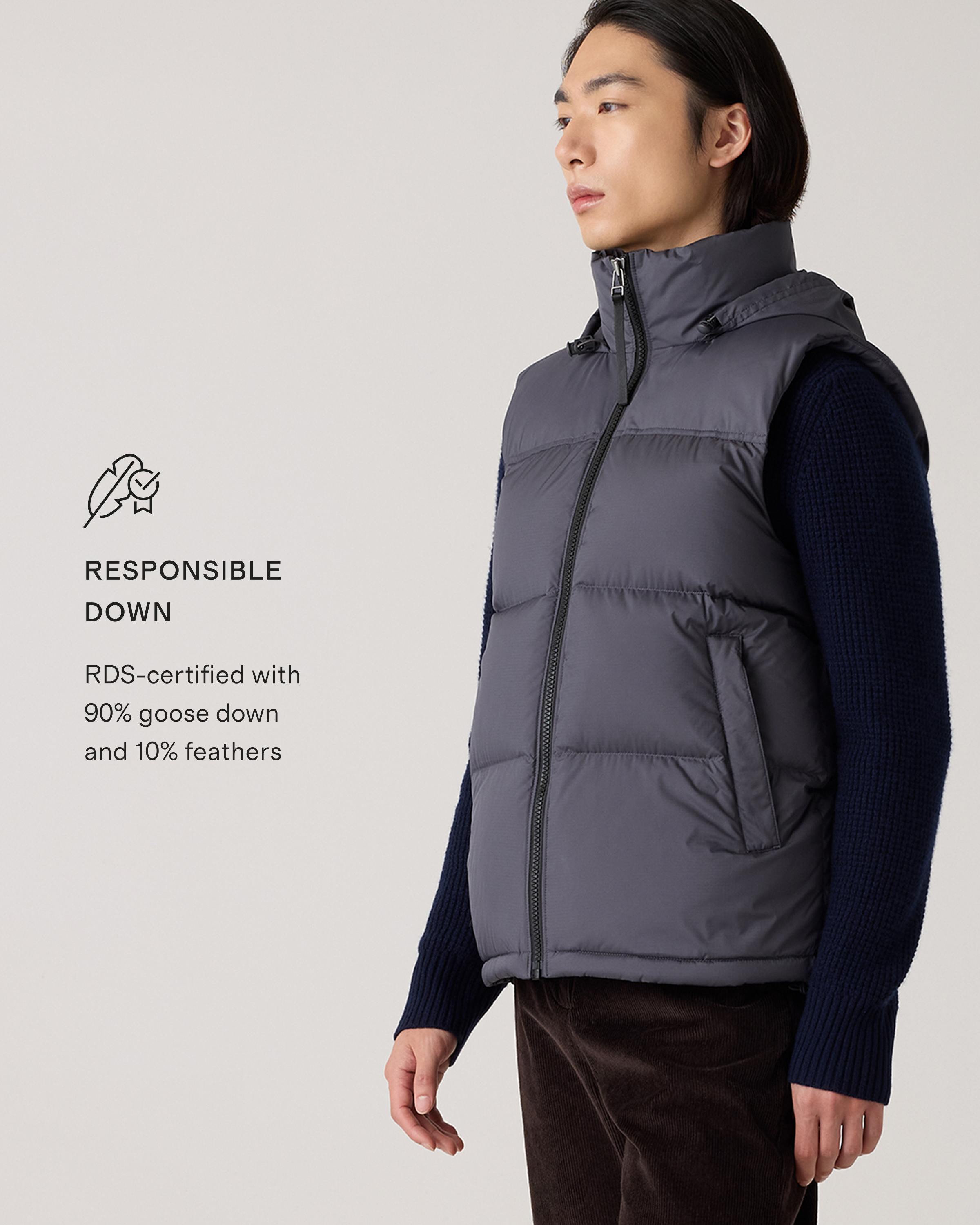 Responsible Down Puffer Vest — Image 18