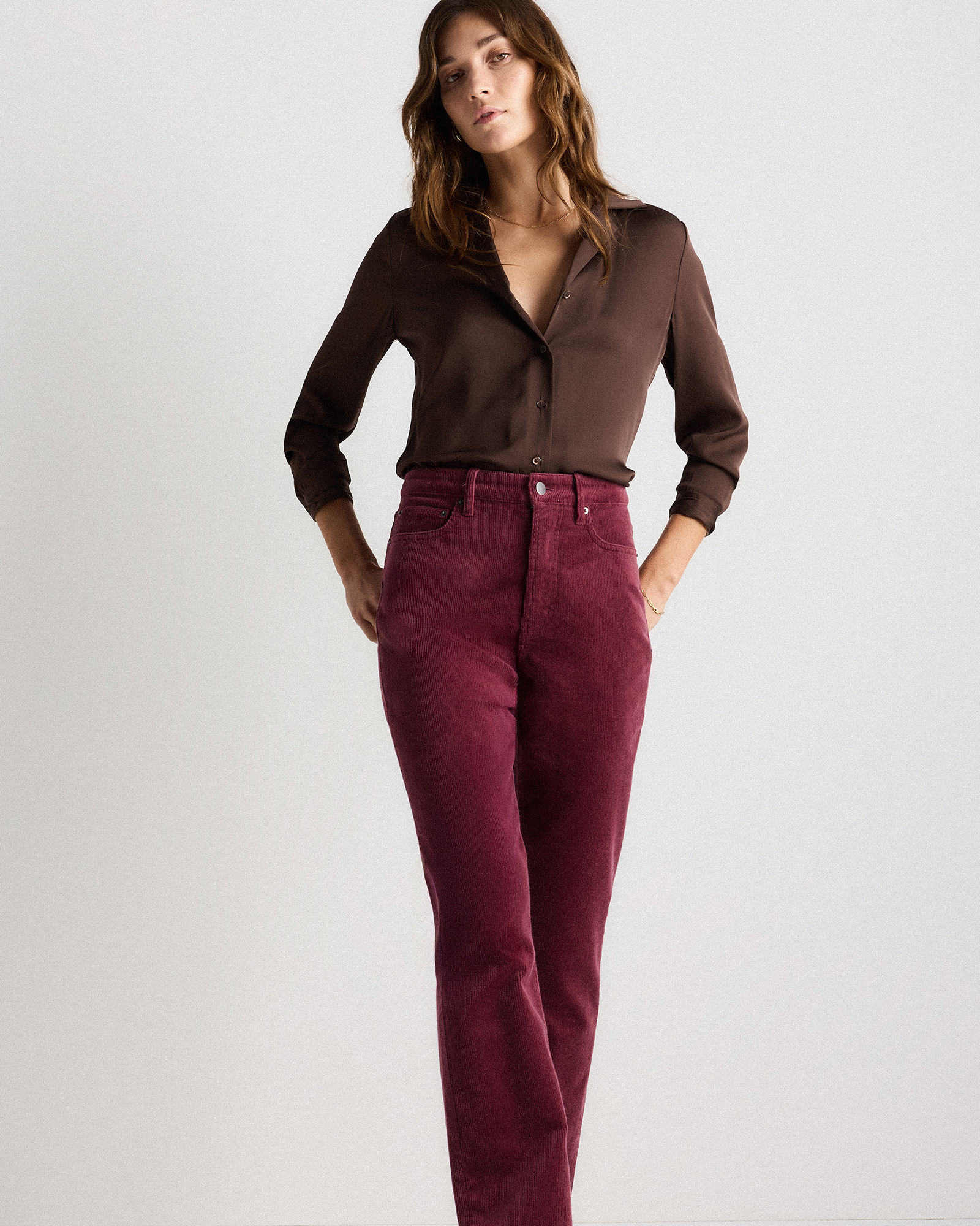Organic Stretch Corduroy Straight Leg Pants — Image 10