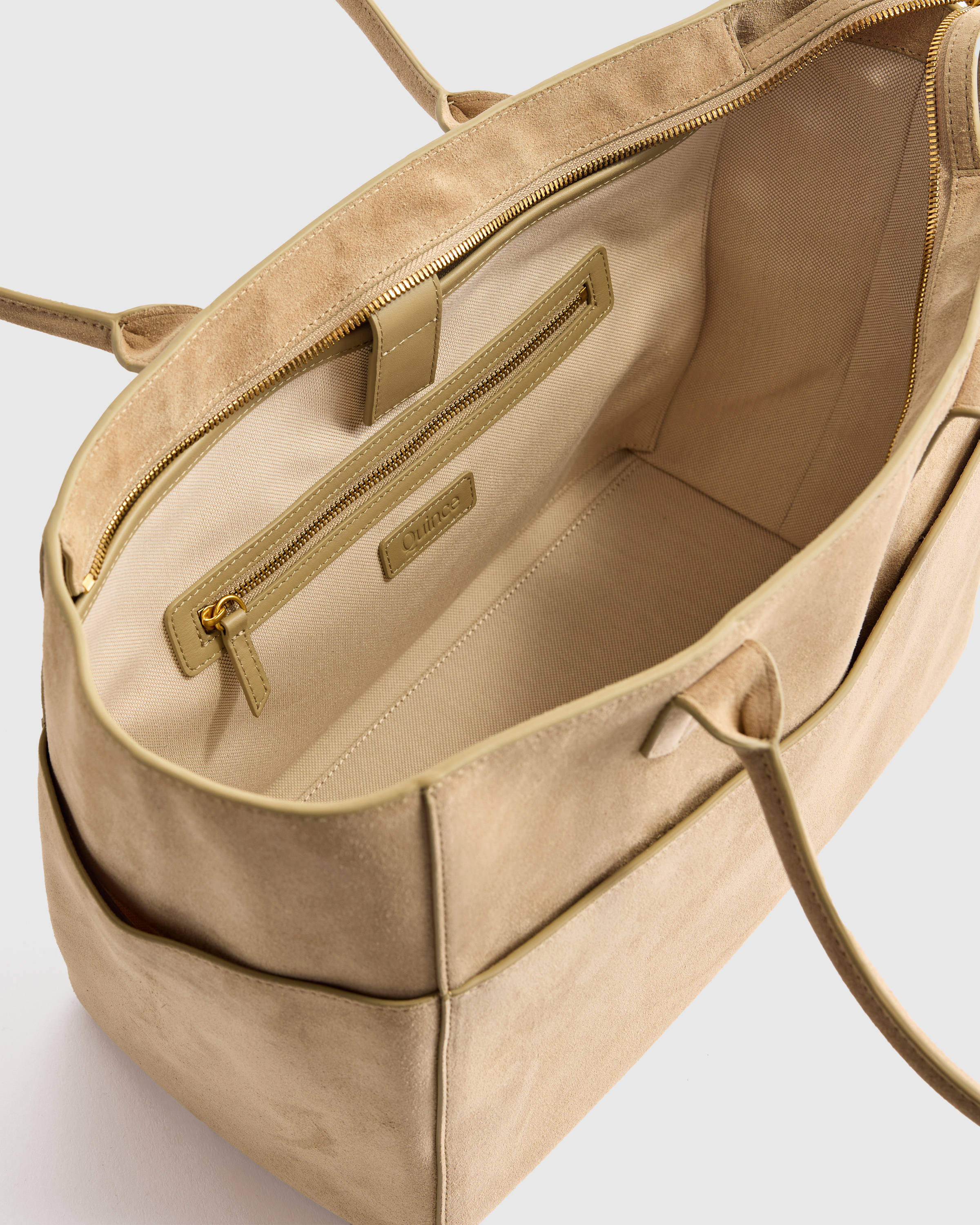 Italian Suede Shopper Tote — Image 3