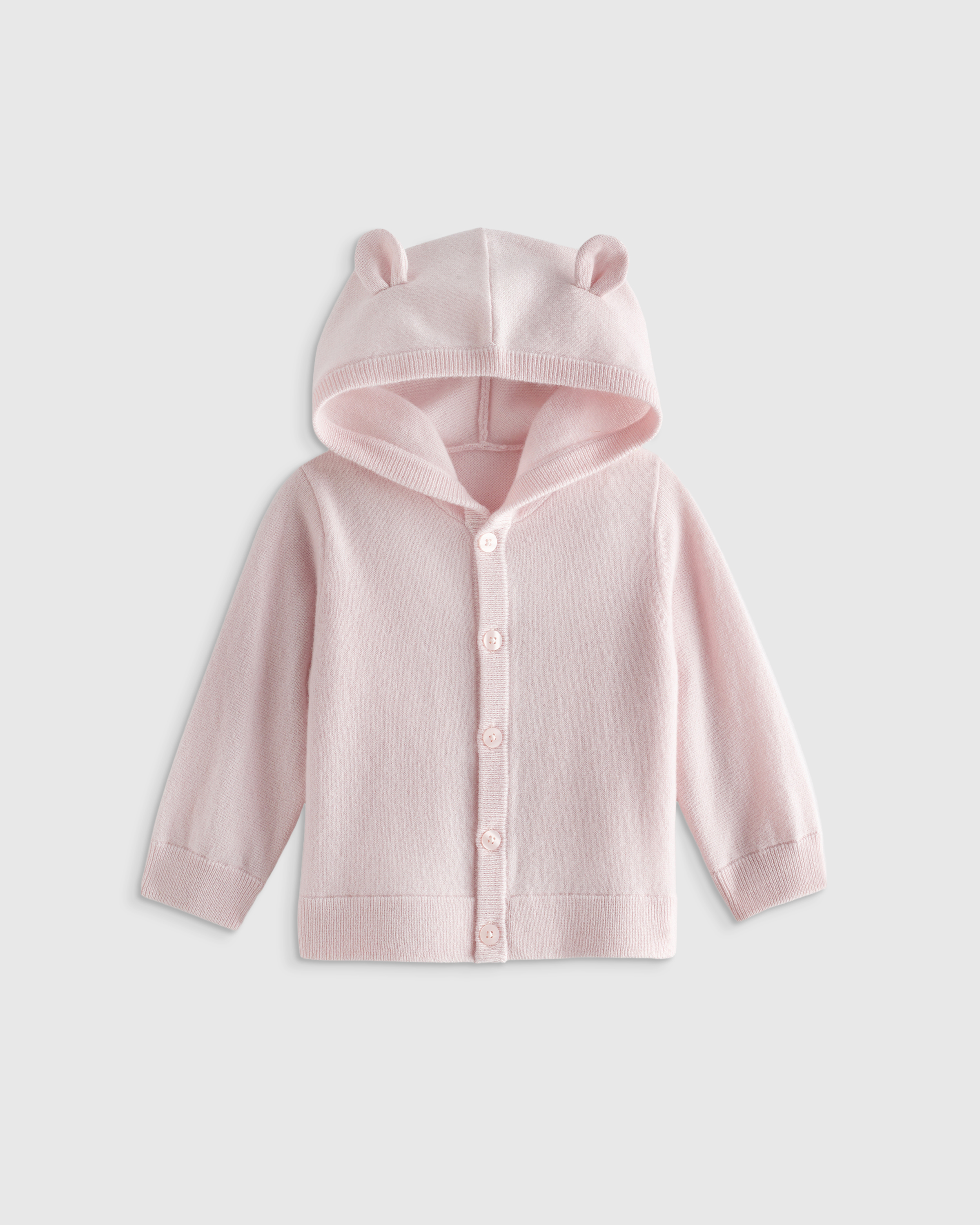 oatmeal Washable Cashmere Hooded Cardigan — Image 9