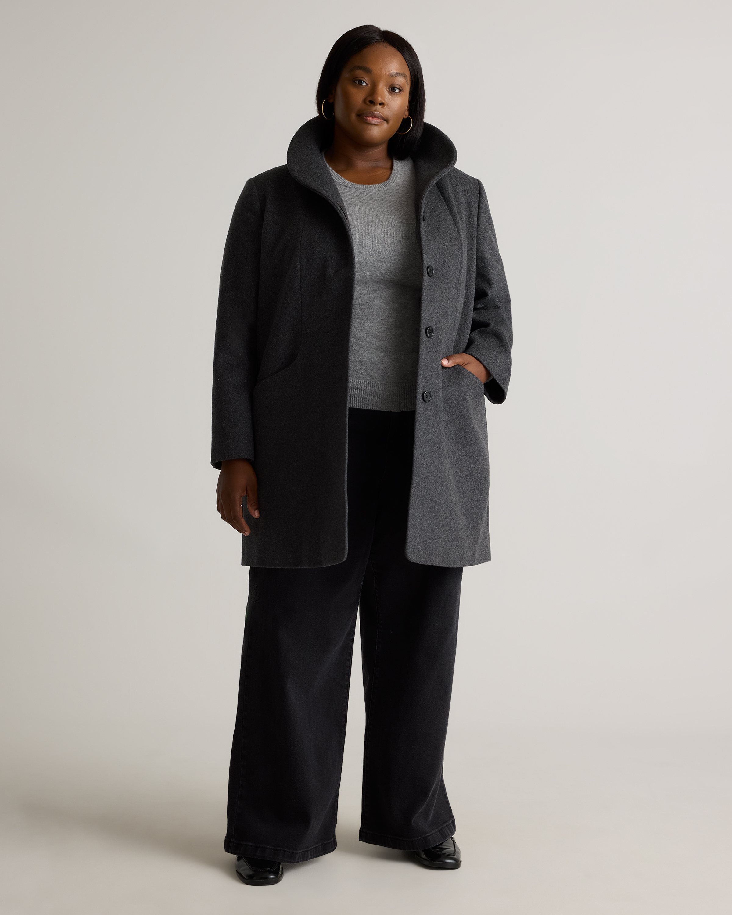 Italian Wool Cocoon Coat — Image 20