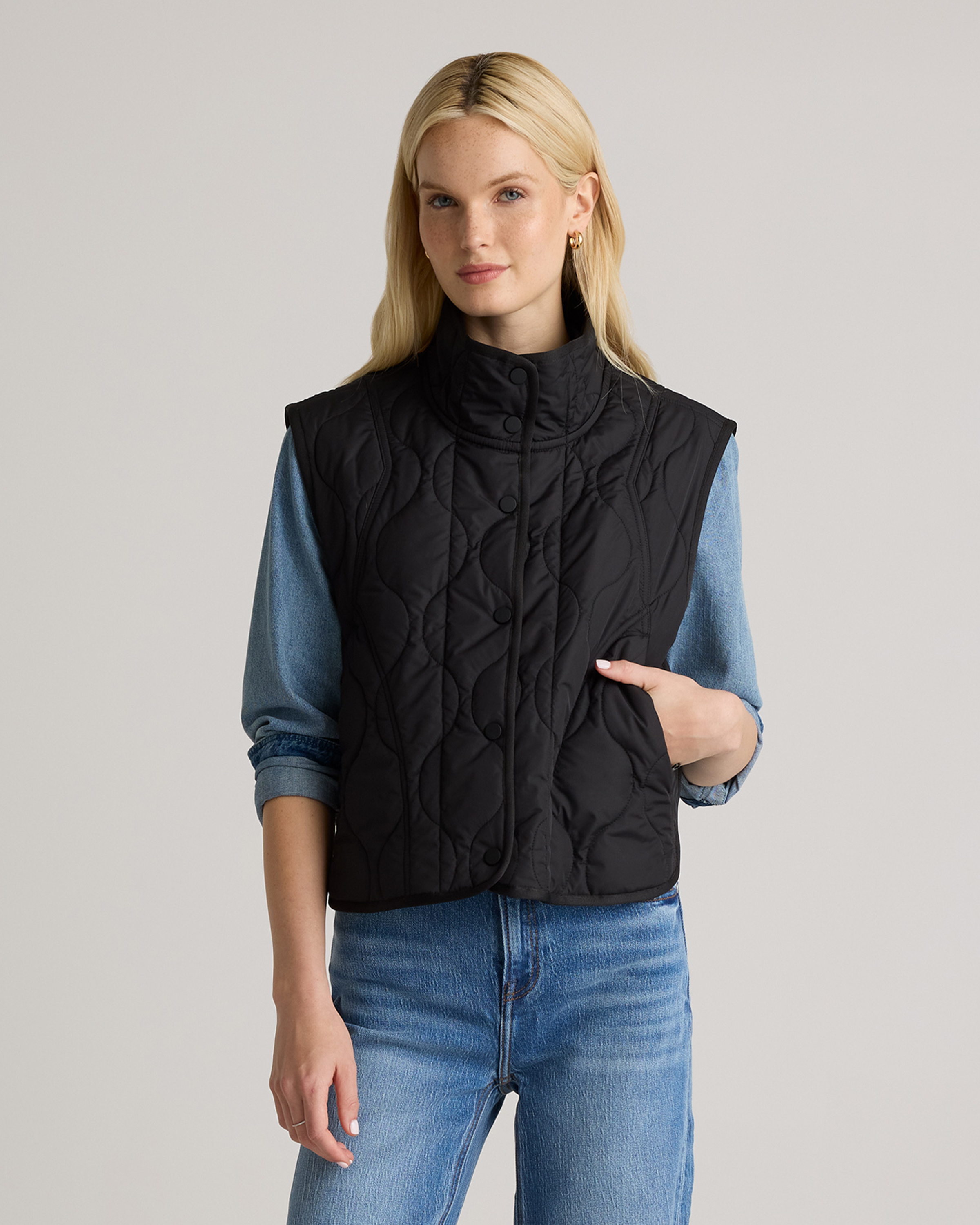 Featherless Quilted Puffer Vest — Image 25