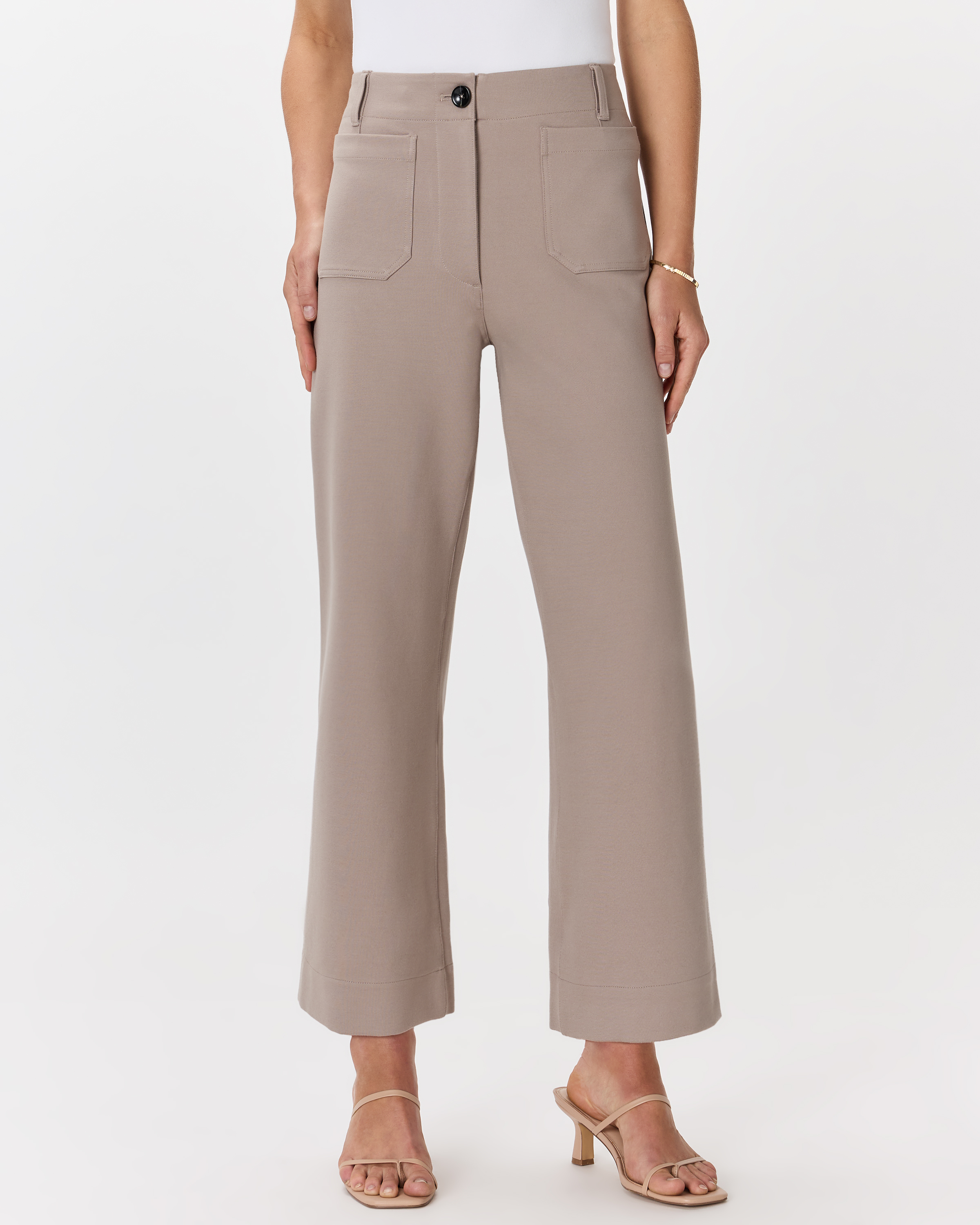 Ultra-Stretch Ponte Cropped Wide Leg Pants — Image 24