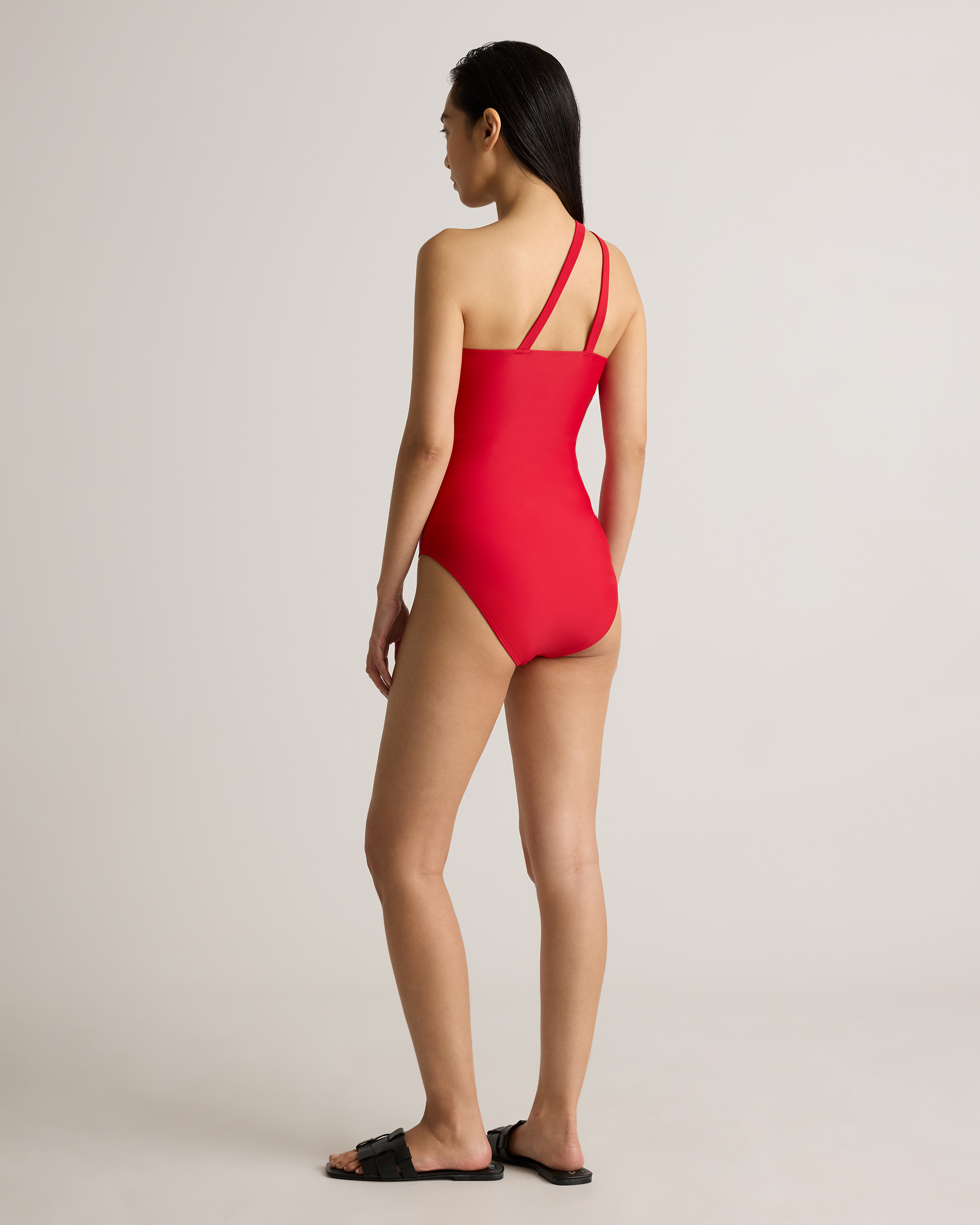 Italian One Shoulder One-Piece Swimsuit — Image 21