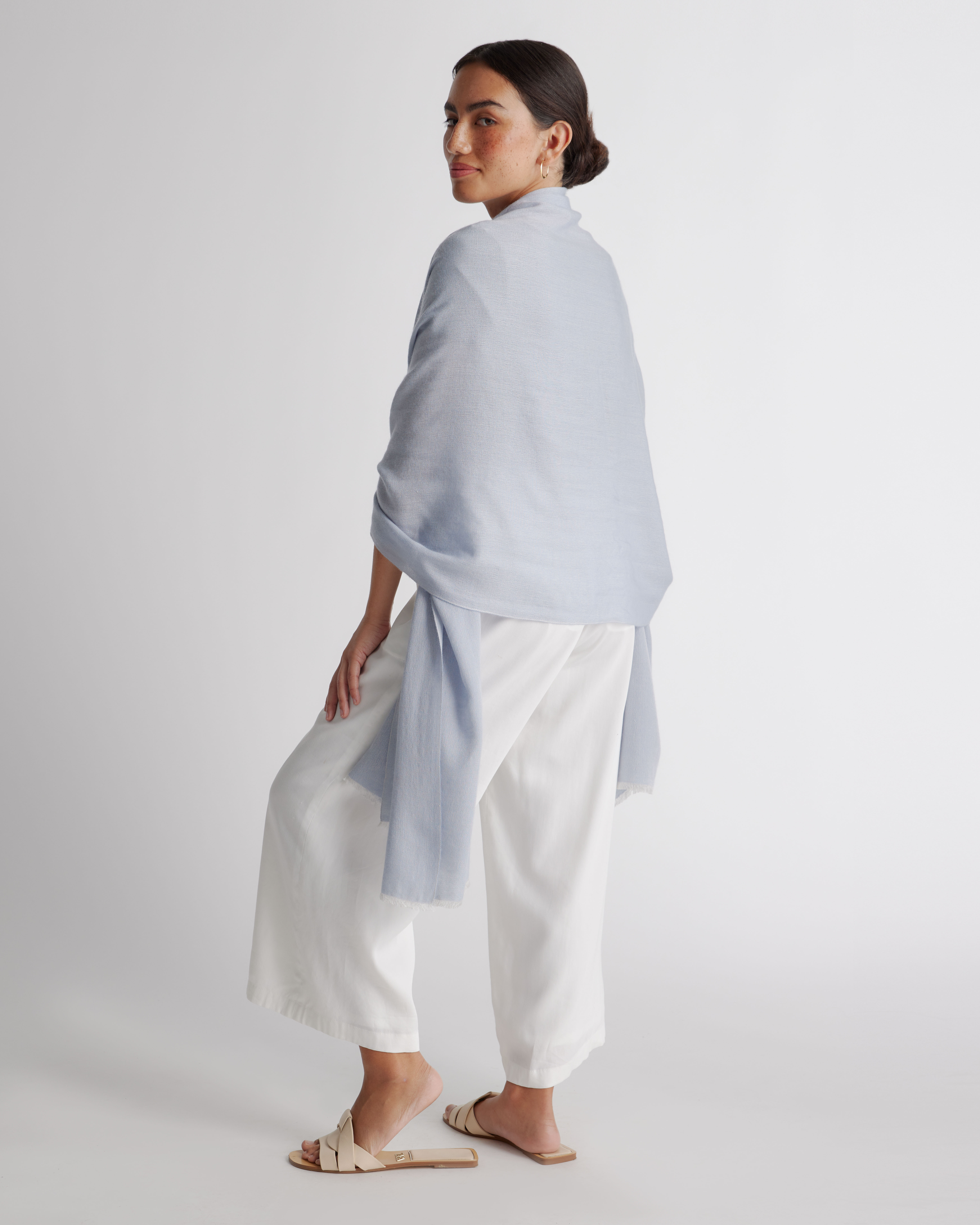 Featherweight Cashmere Silk Frayed Edge Scarf — Image 14