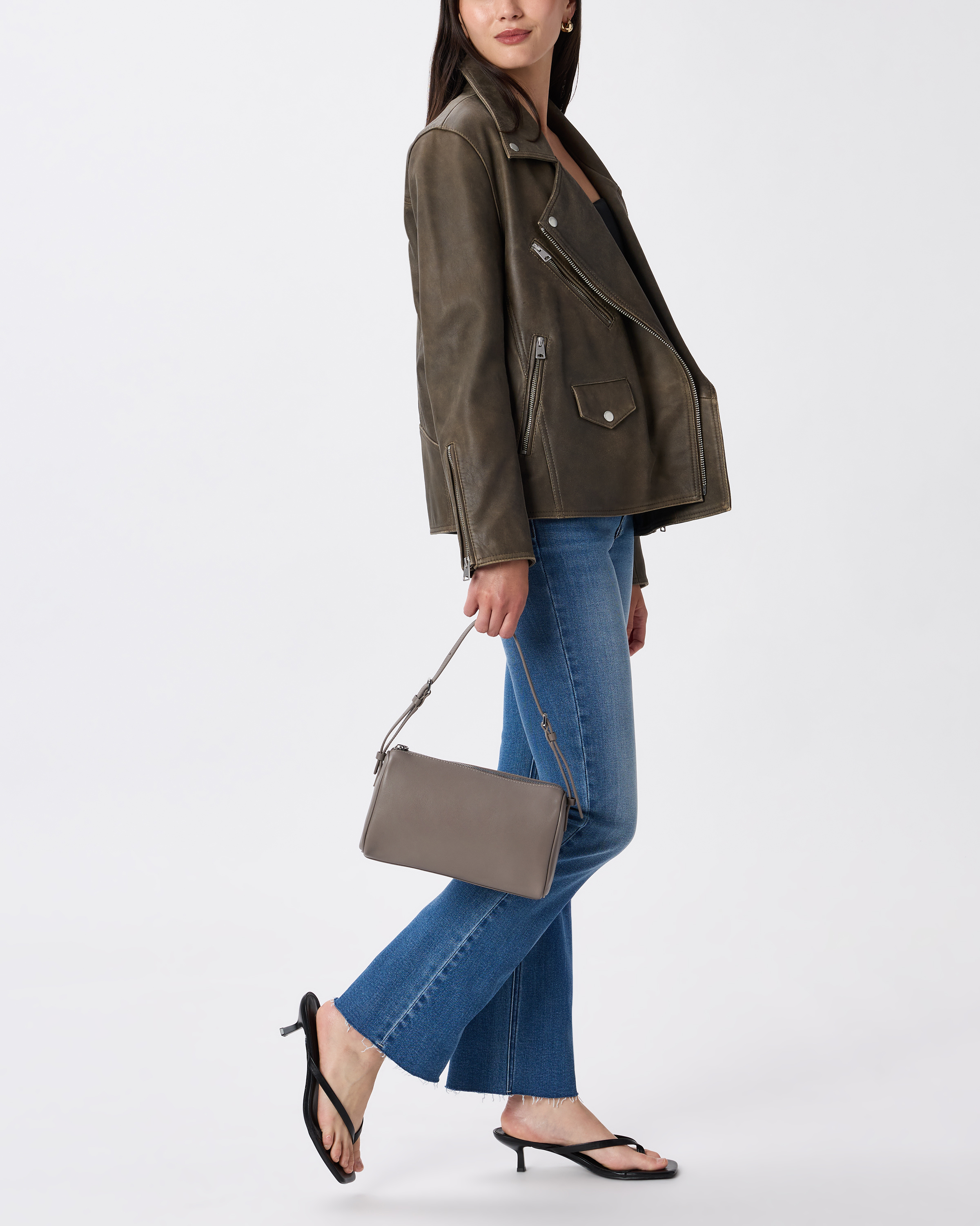 Italian Leather Mini Barrel Shoulder Bag — Image 13