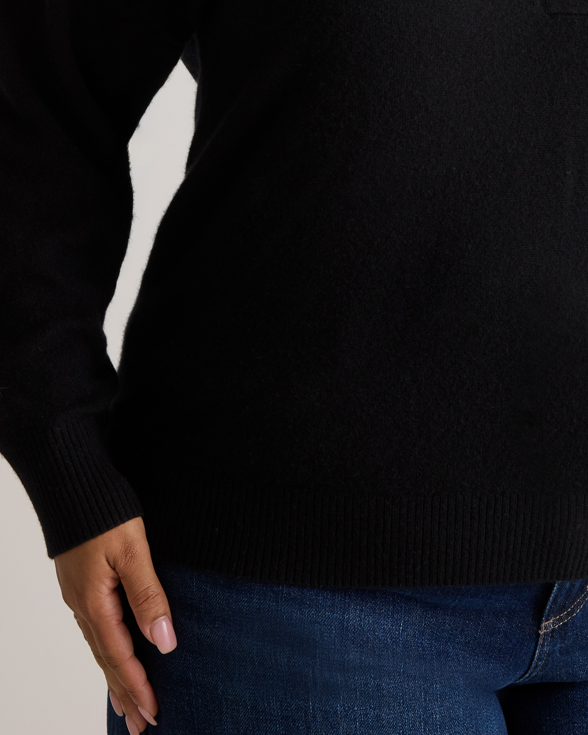 Mongolian Cashmere Polo Sweater — Image 6