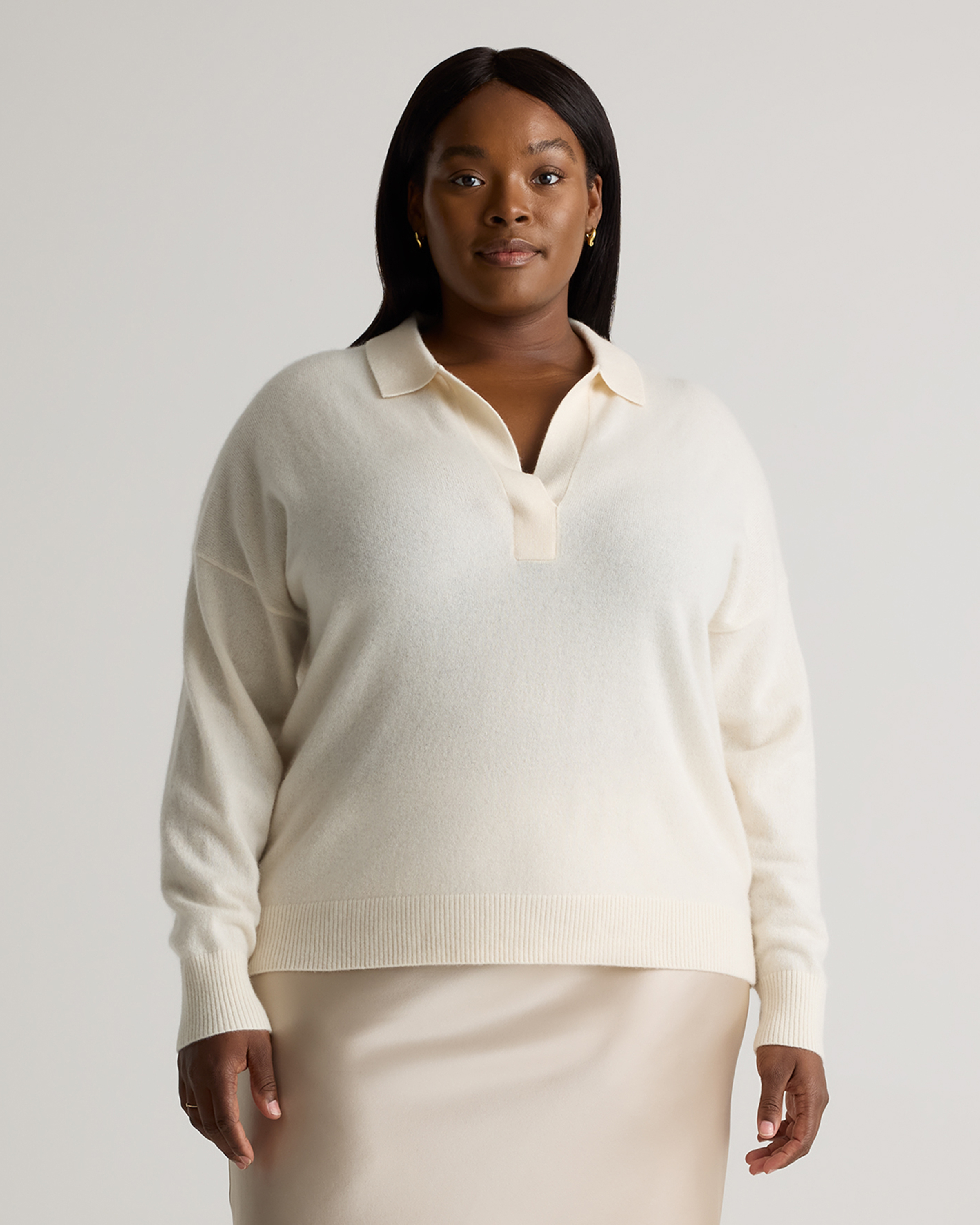 Mongolian Cashmere Polo Sweater — Image 9