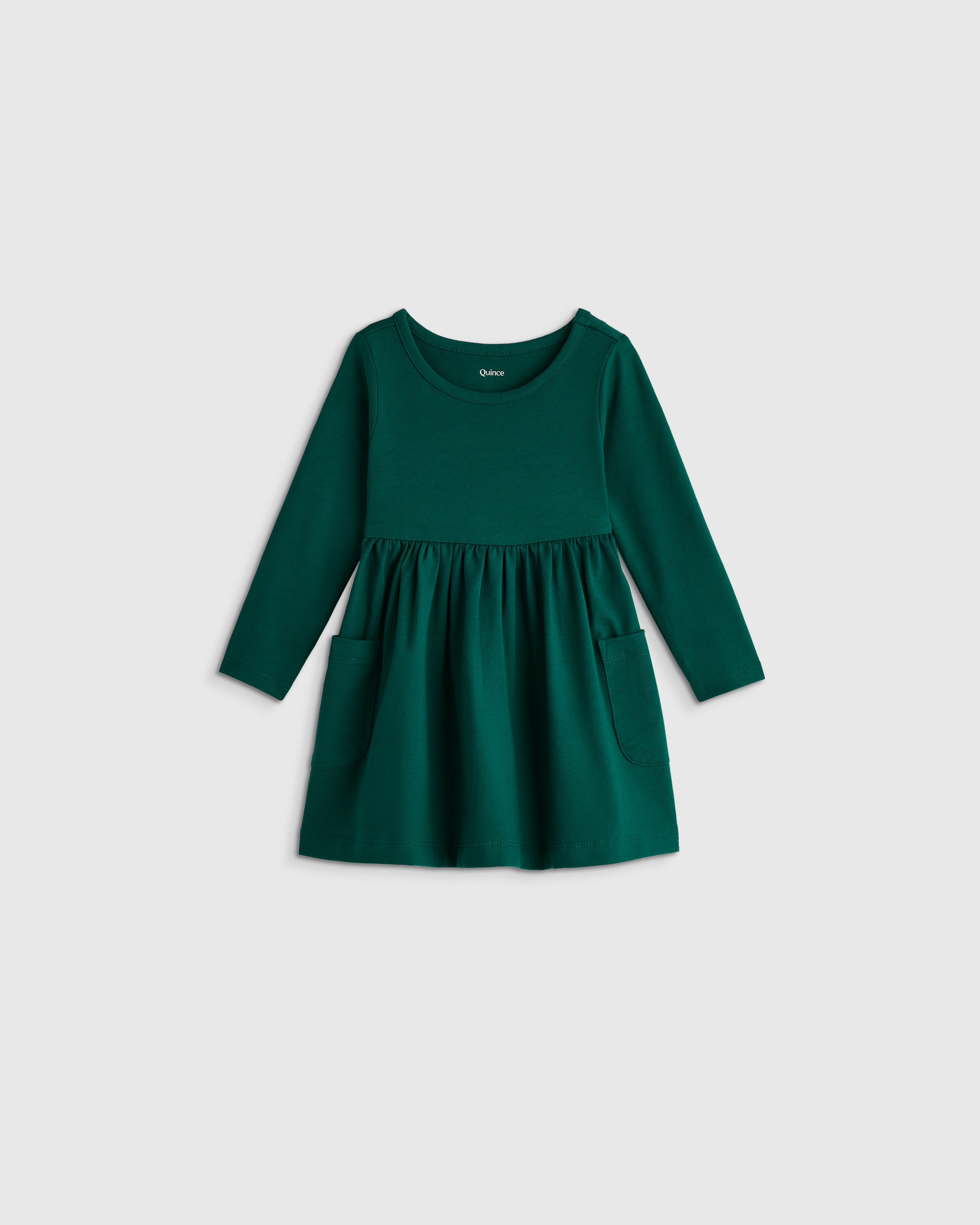 Organic Cotton Long Sleeve Fit and Flare Pocket Dress — Image 13