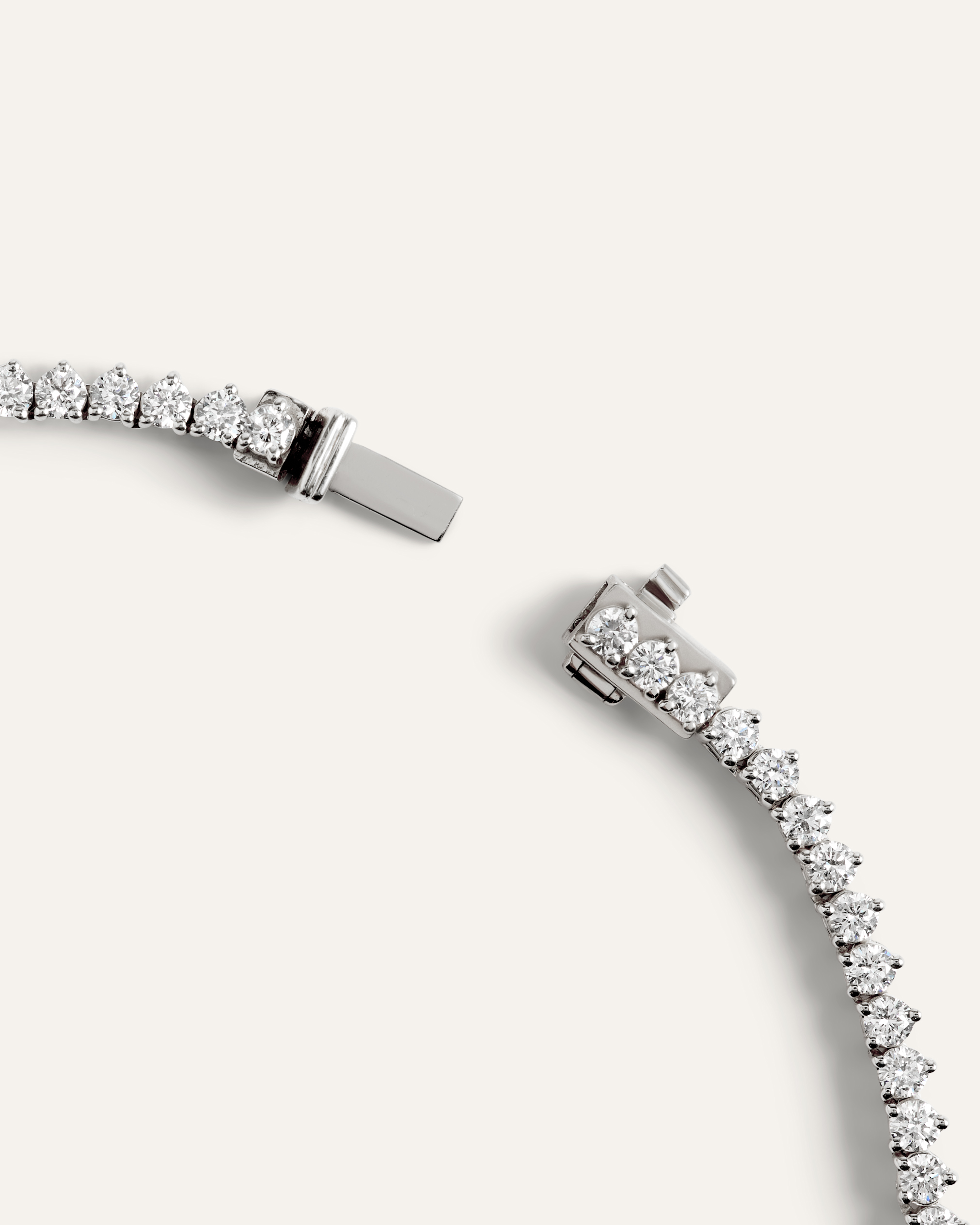 14K Gold Lab Grown Diamond Graduated Tennis Necklace - 16ctw — Image 9