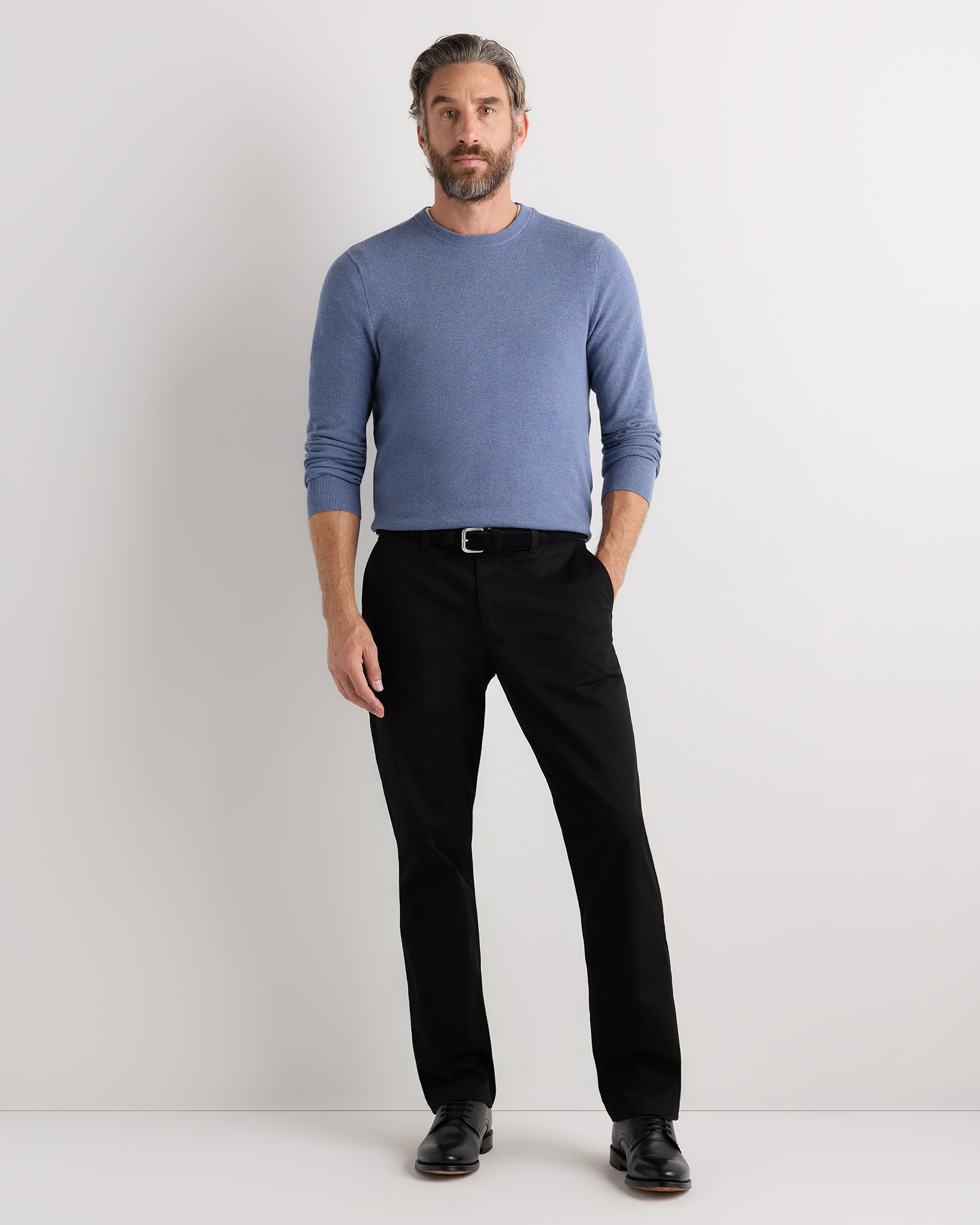 100% Organic Cotton Pique Crewneck Sweater — Image 29