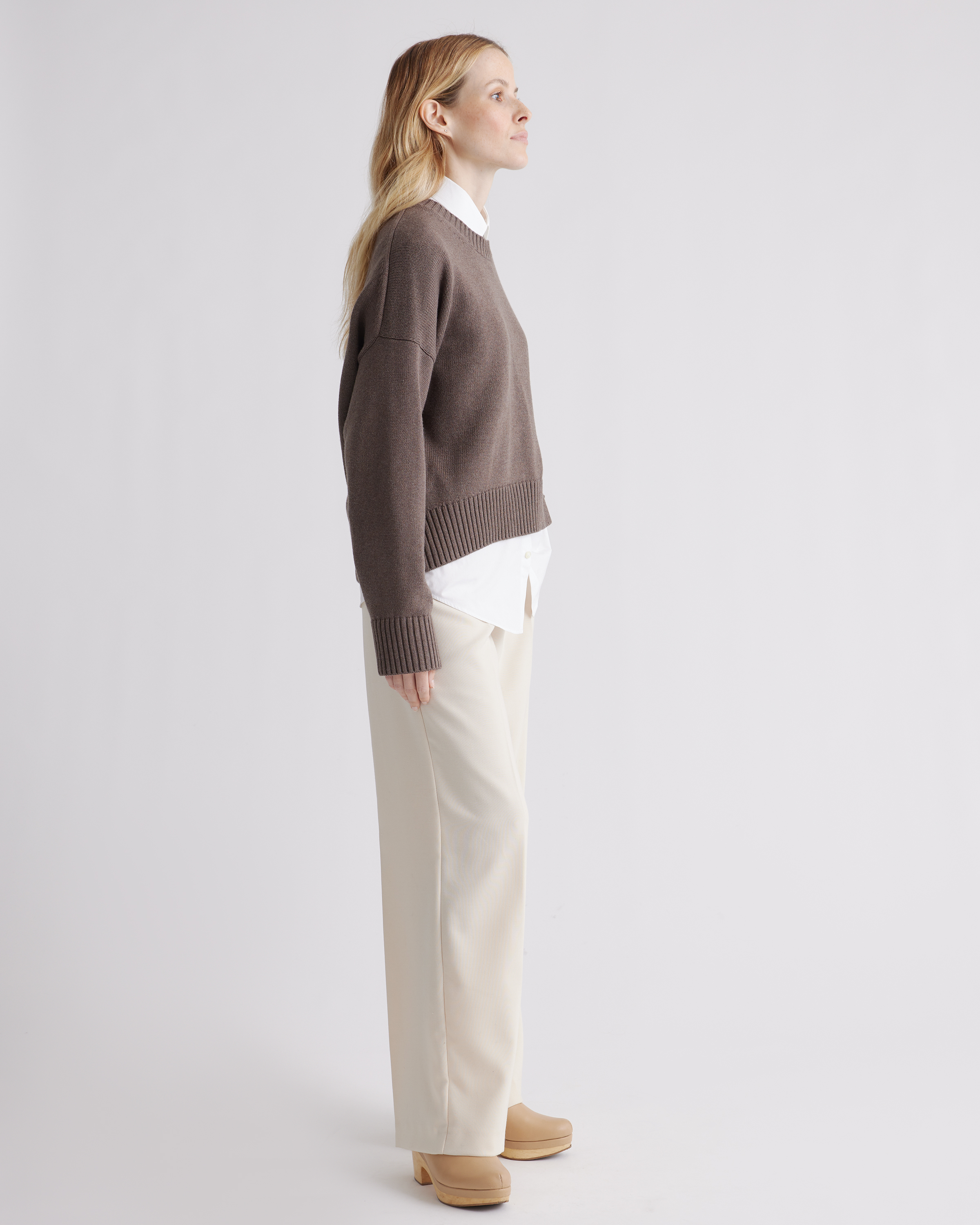 100% Organic Cotton Boyfriend Crew Sweater — Image 38