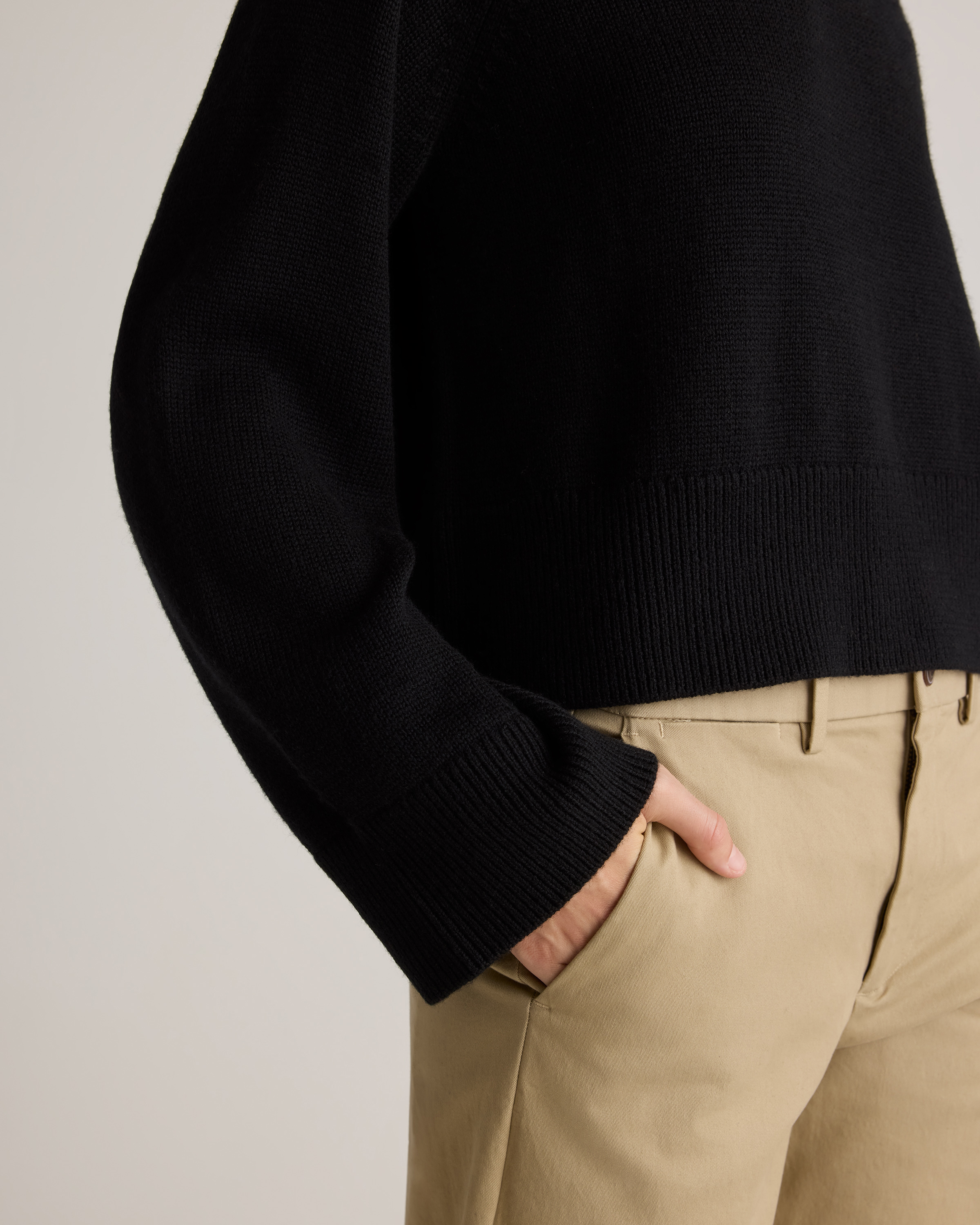Australian Merino Wool Cropped Mock Neck Sweater — Image 15