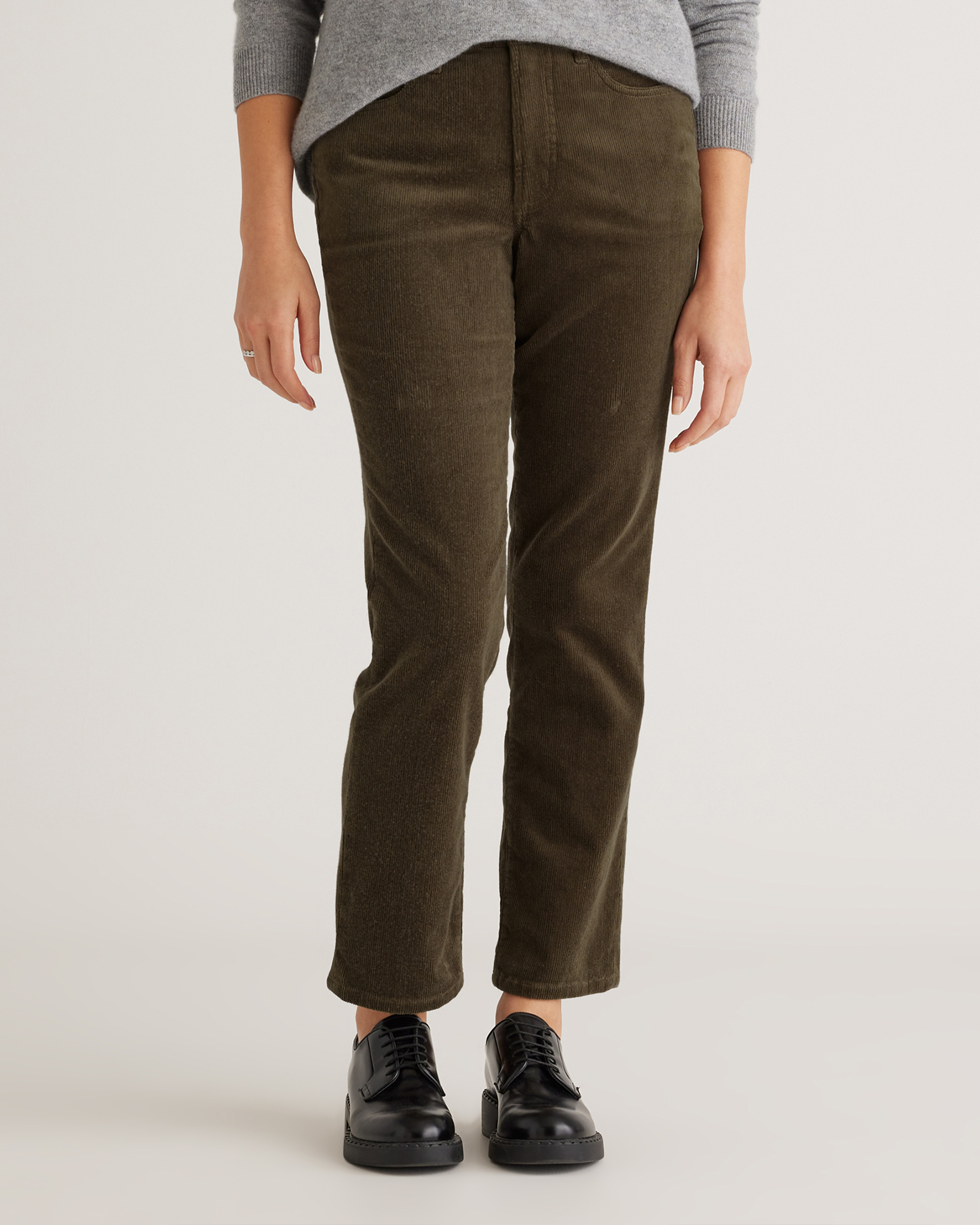 Organic Stretch Corduroy Straight Leg Pants — Image 9