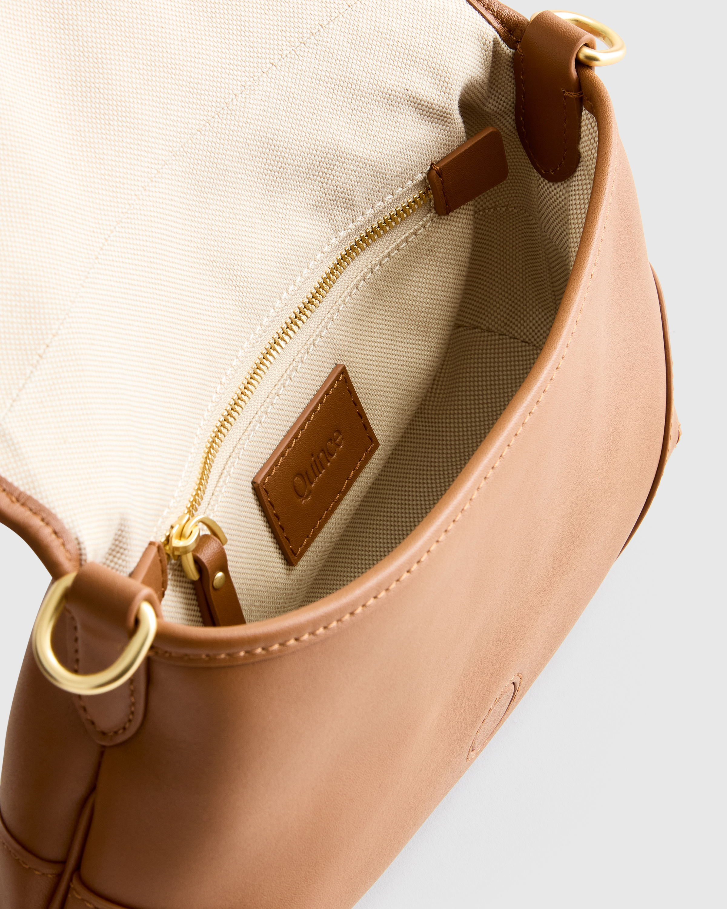 Italian Leather Buckle Detail Shoulder Bag — Image 3