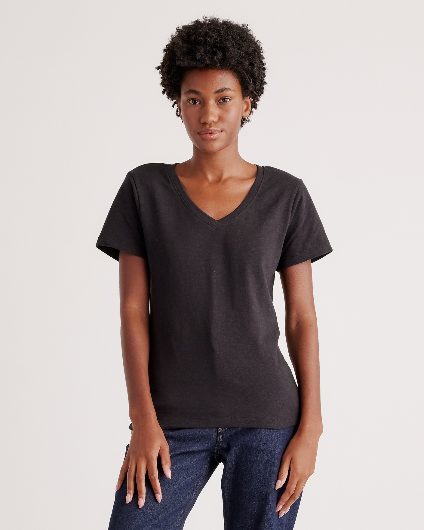 100% Organic Cotton Slub V Neck Tee 3 Pack Bundle — Image 5