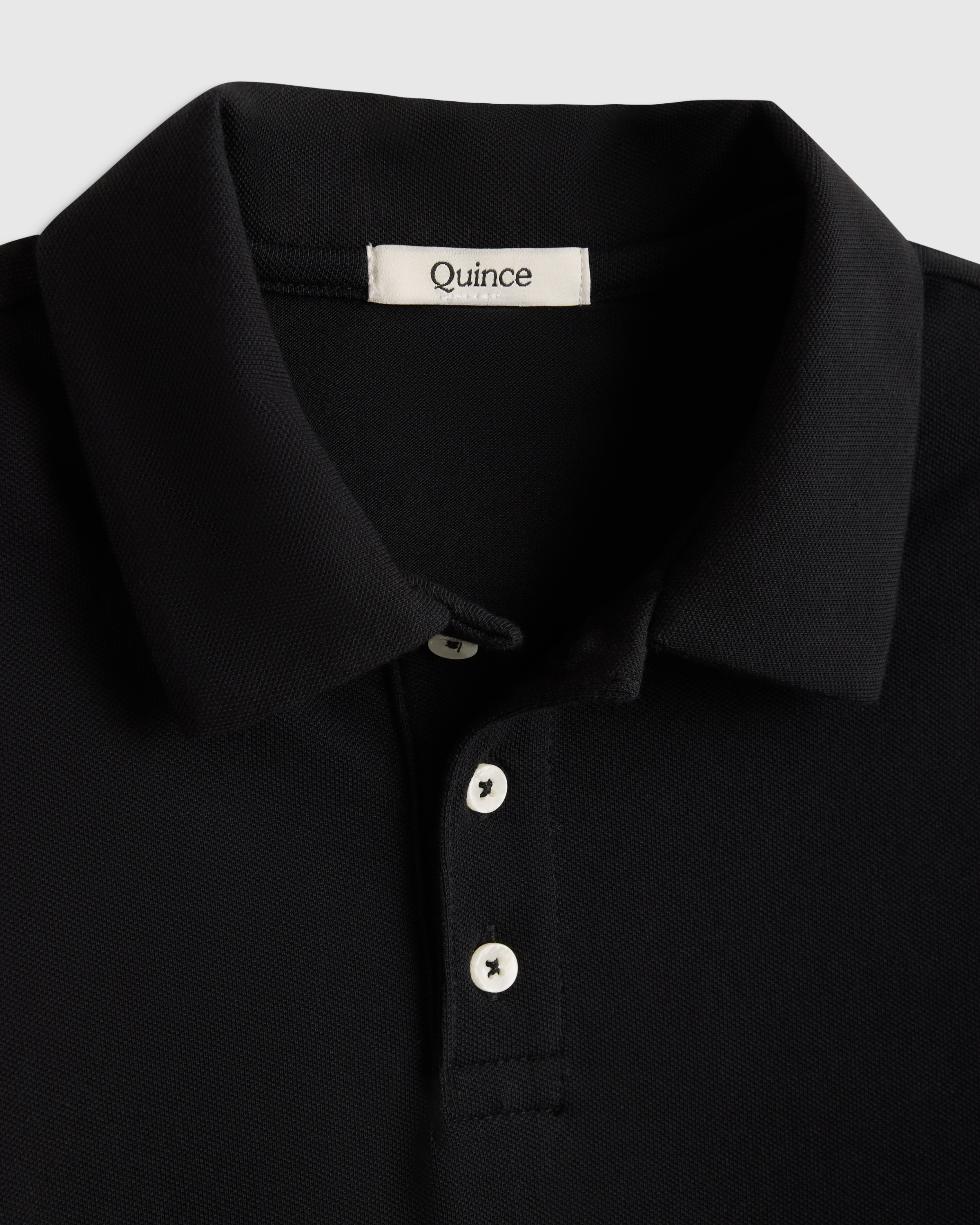 Organic Cotton Long Sleeve Pique Polo — Image 3