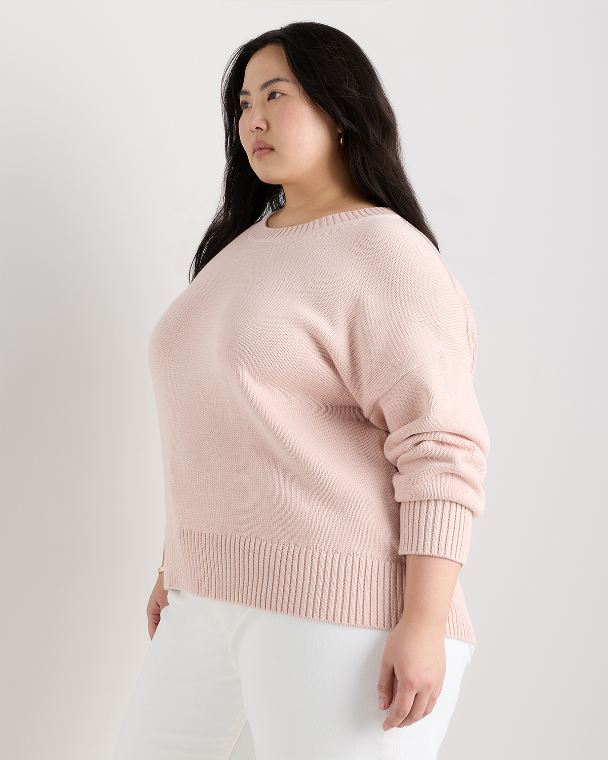 100% Organic Cotton Boyfriend Crew Sweater — Image 36