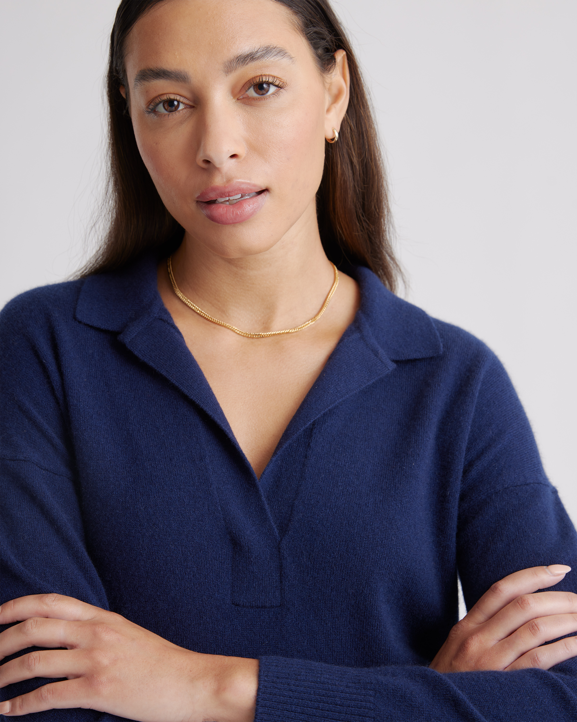 Mongolian Spring Cashmere Polo Sweater — Image 8