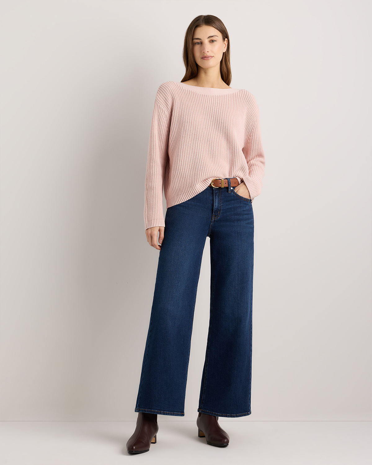100% Organic Cotton Fisherman Boatneck Sweater — Image 49