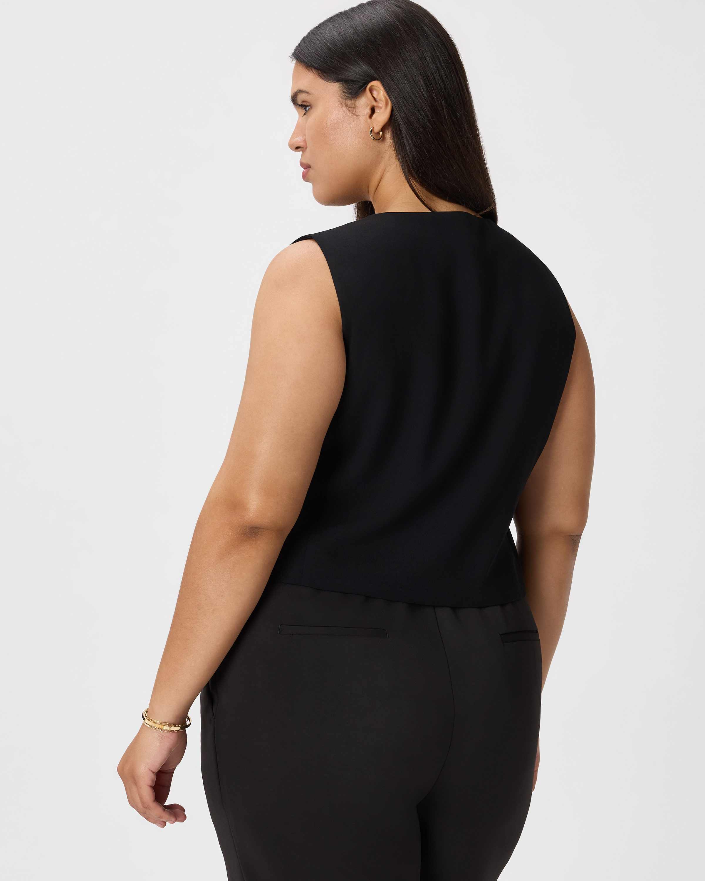 Fluid Crepe Vest — Image 11