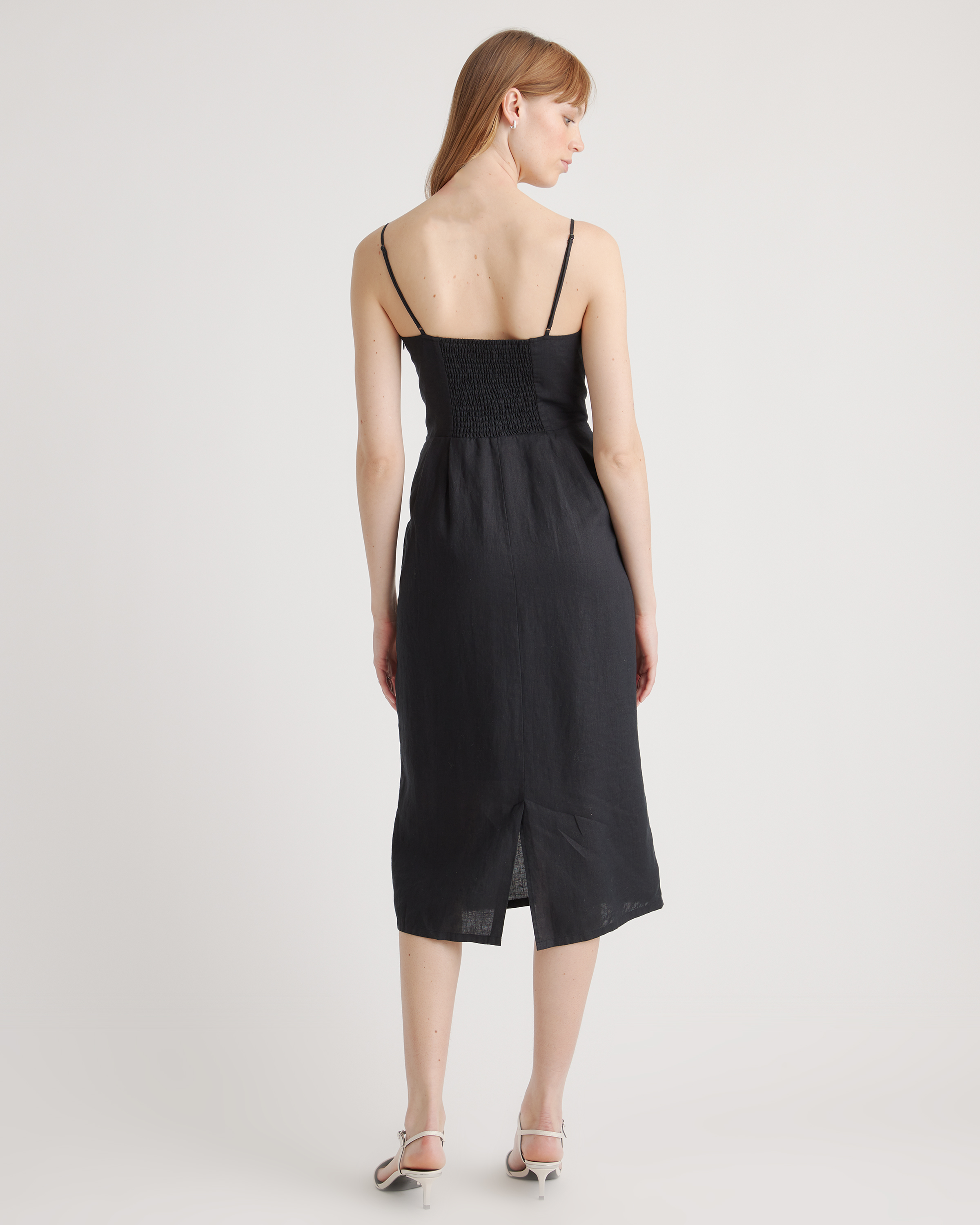 100% European Linen Scoop Neck Midi Dress — Image 33