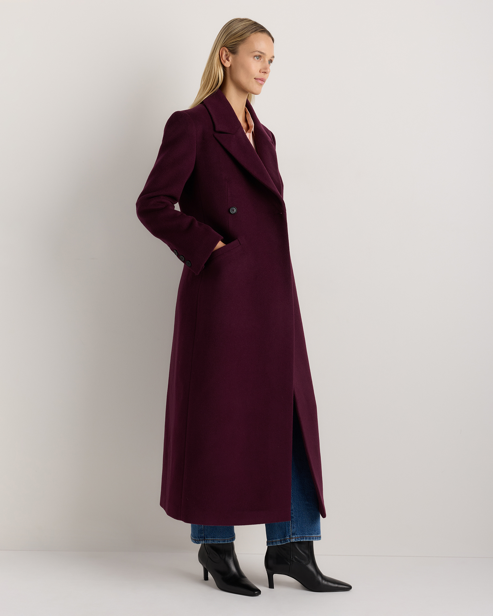 Wool Cashmere Tailored Long Coat — Image 21