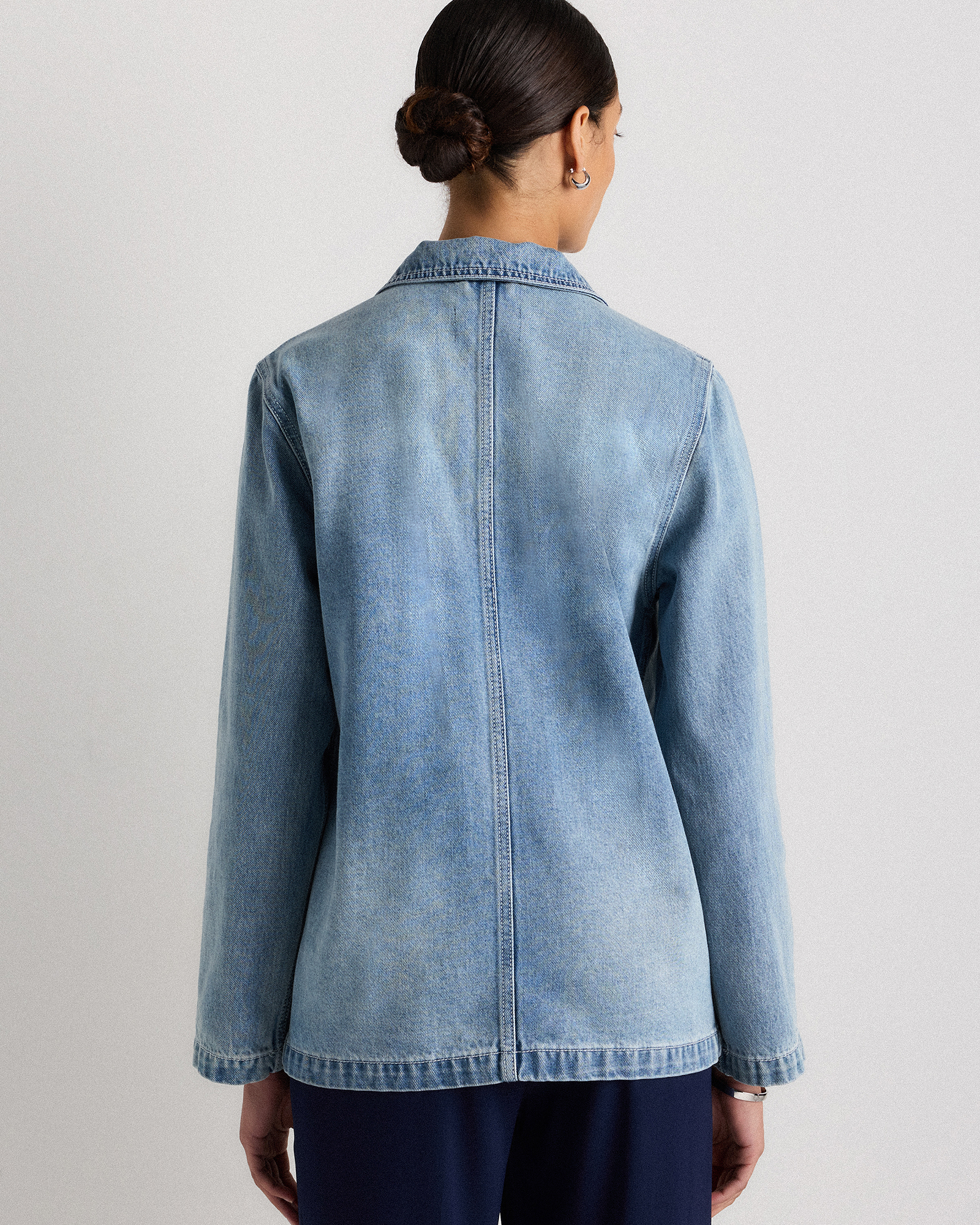 100% Organic Cotton Denim Chore Jacket — Image 7