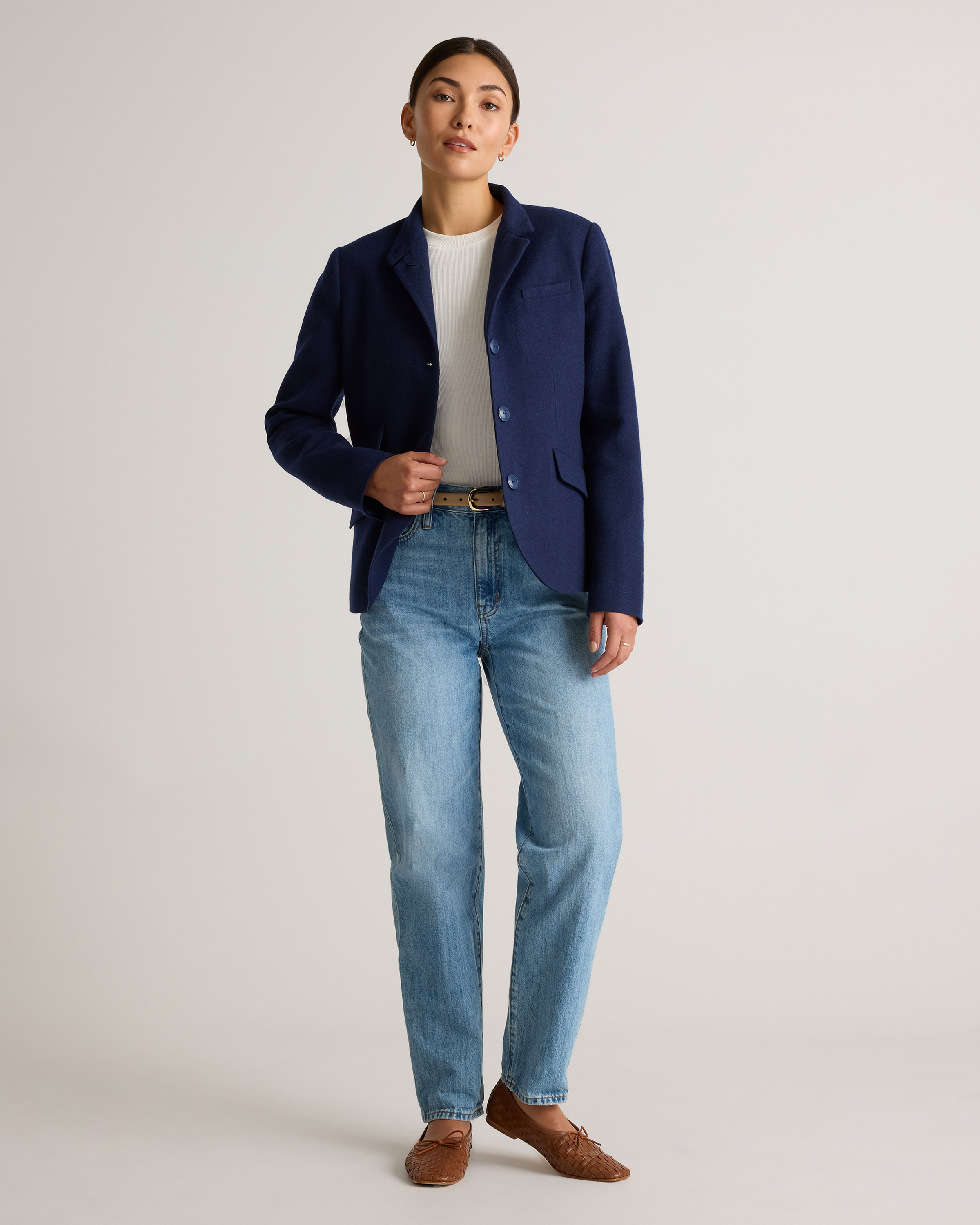 Italian Wool Stand Collar Blazer — Image 14