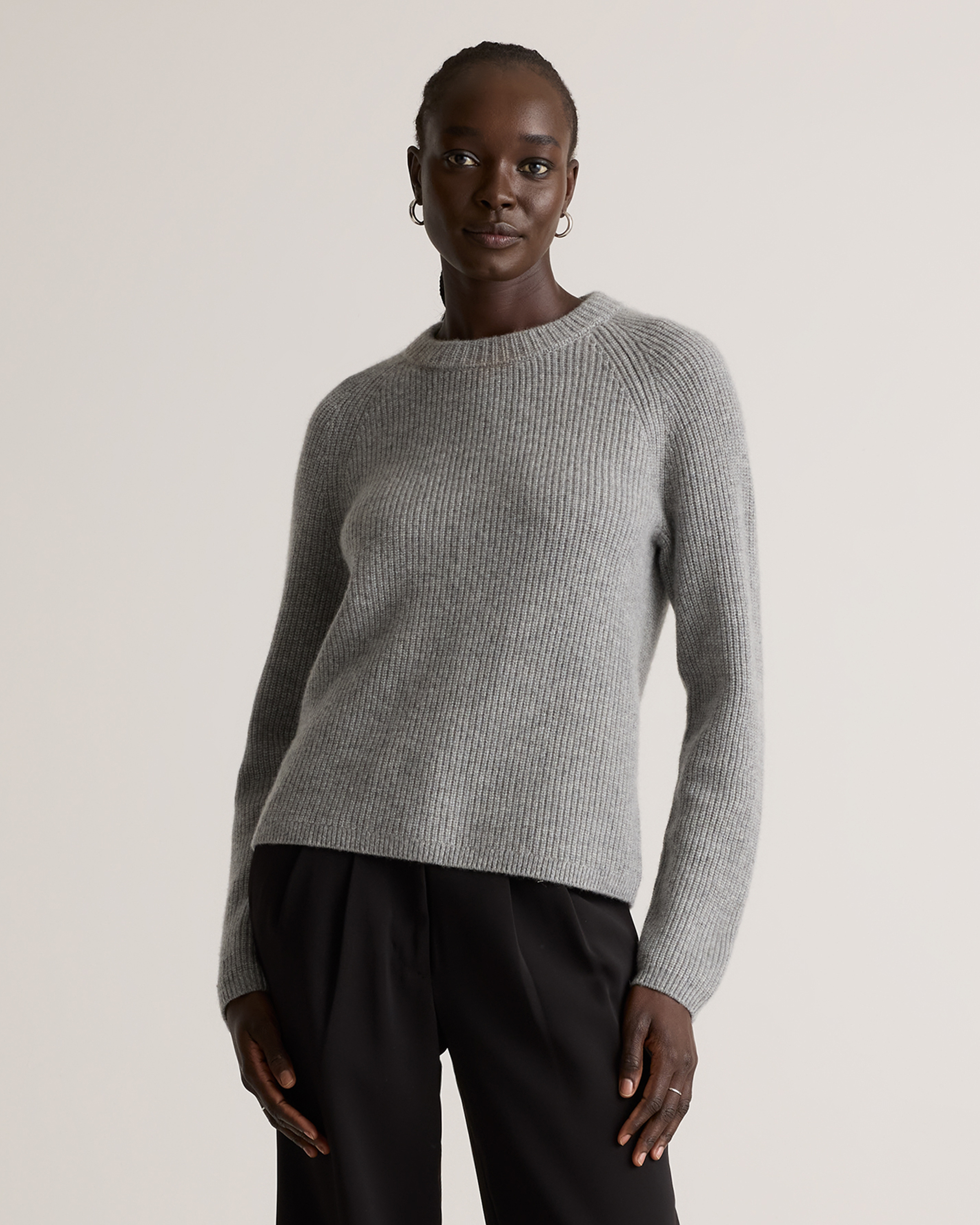 Mongolian Cashmere Fisherman Crewneck Sweater — Image 51