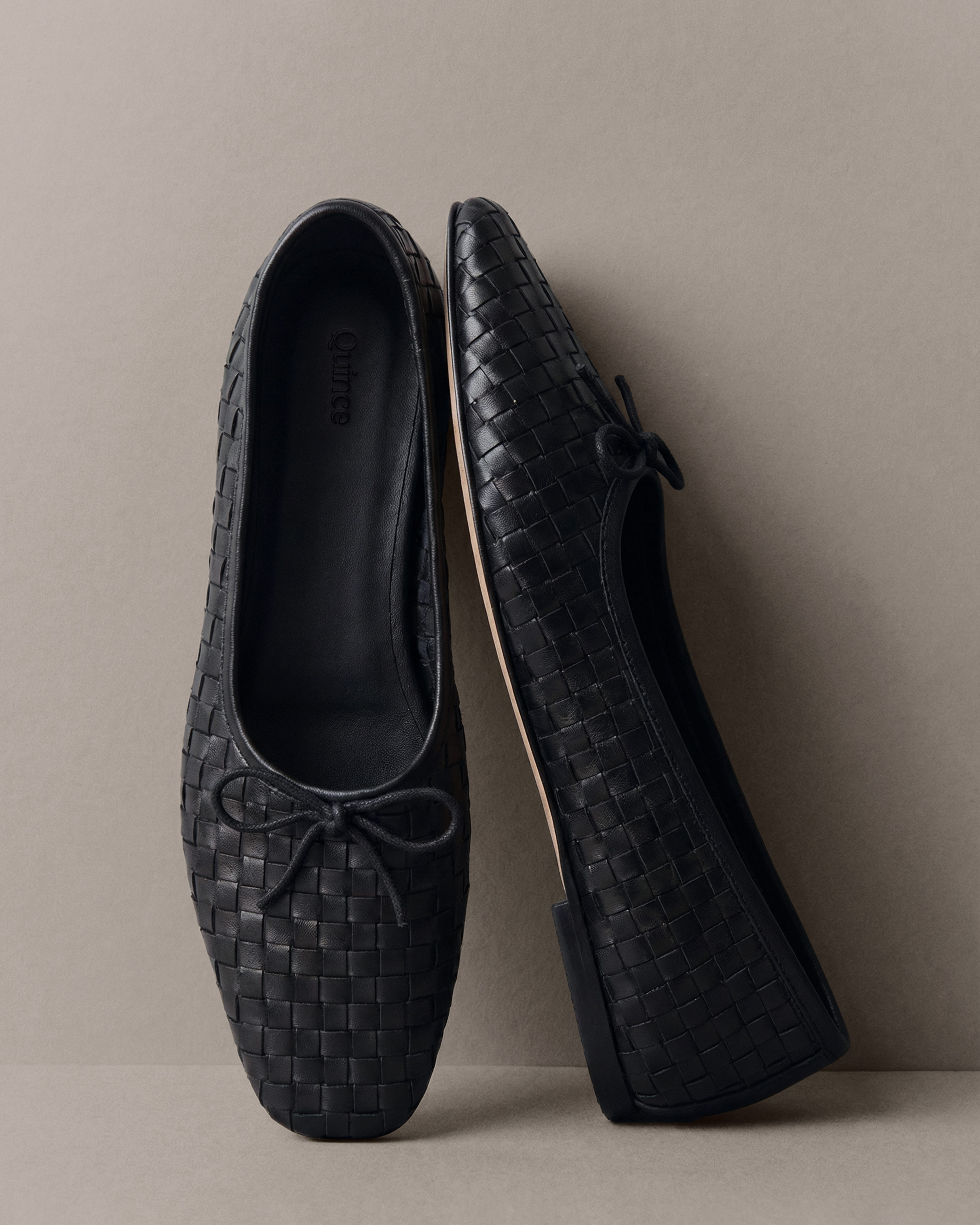 Italian Leather Handwoven Square Toe Ballet Flat — Image 4
