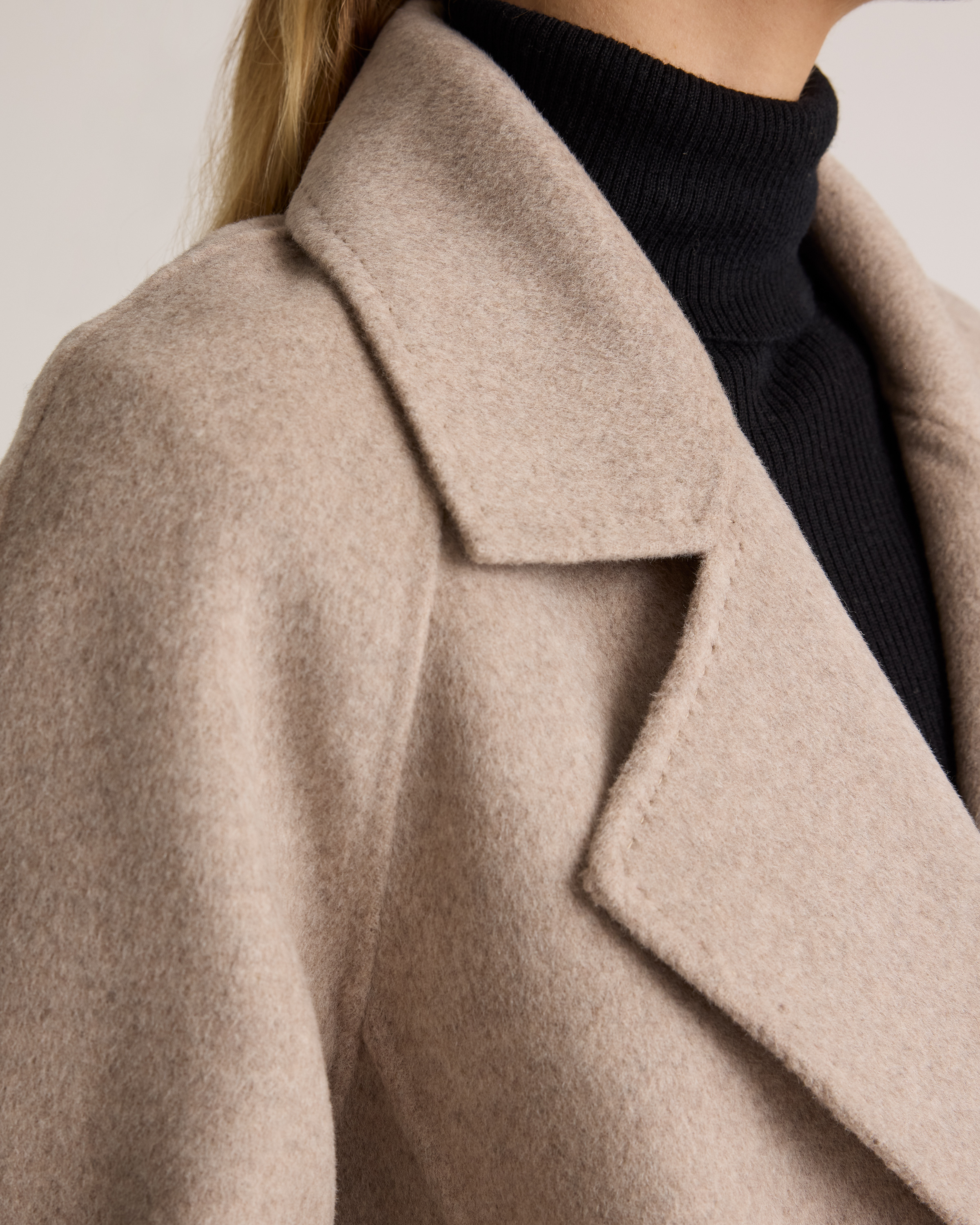 Double-Faced Merino Wool Notched Lapel Coat — Image 5