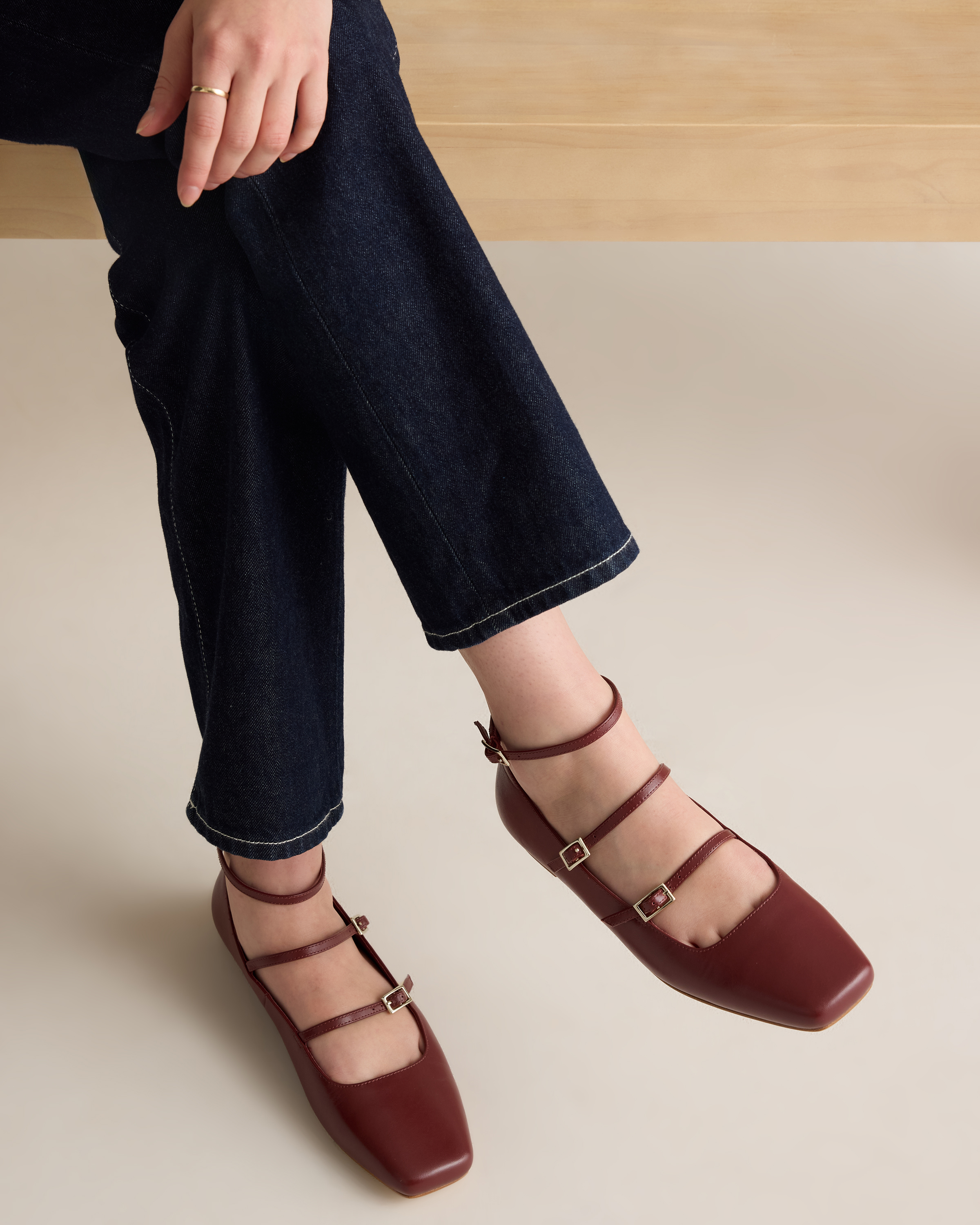 Italian Leather Strappy Ballet Flat — Image 3