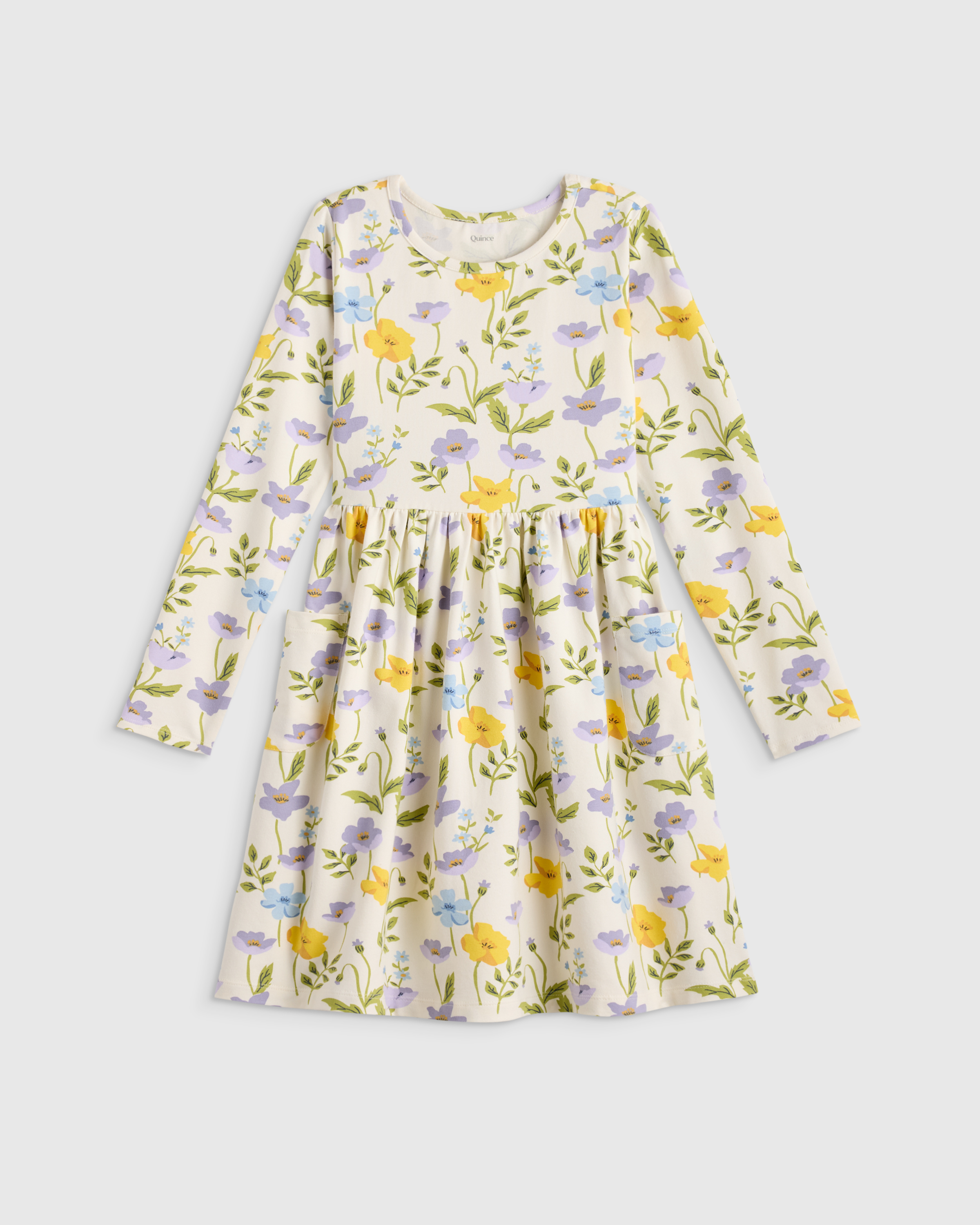 Organic Cotton Long Sleeve Fit and Flare Pocket Dress — Image 19