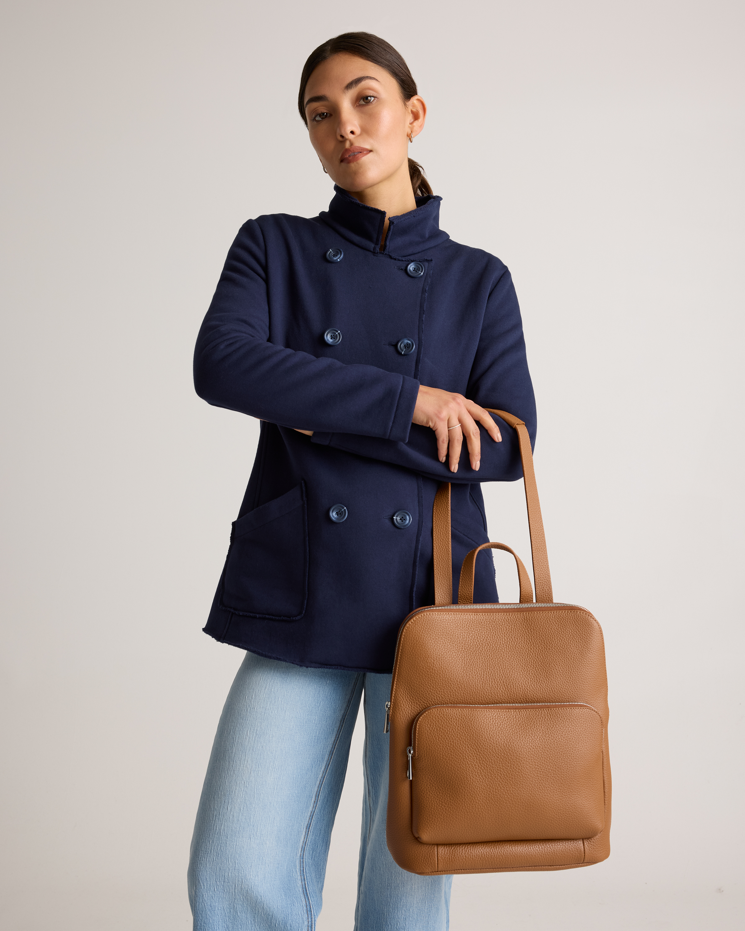 Italian Leather Convertible Backpack — Image 8