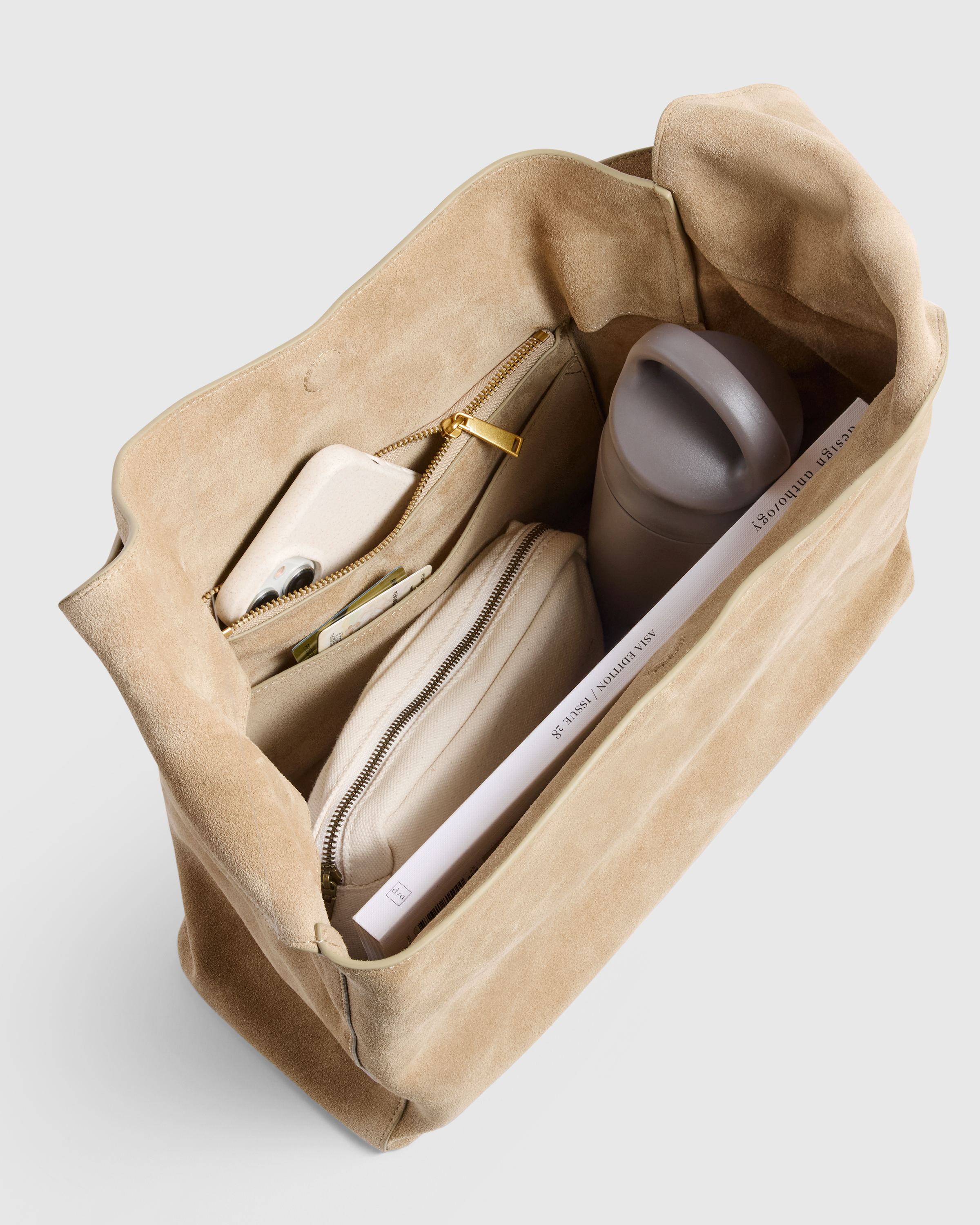Italian Suede Slouchy Shoulder Bag — Image 11