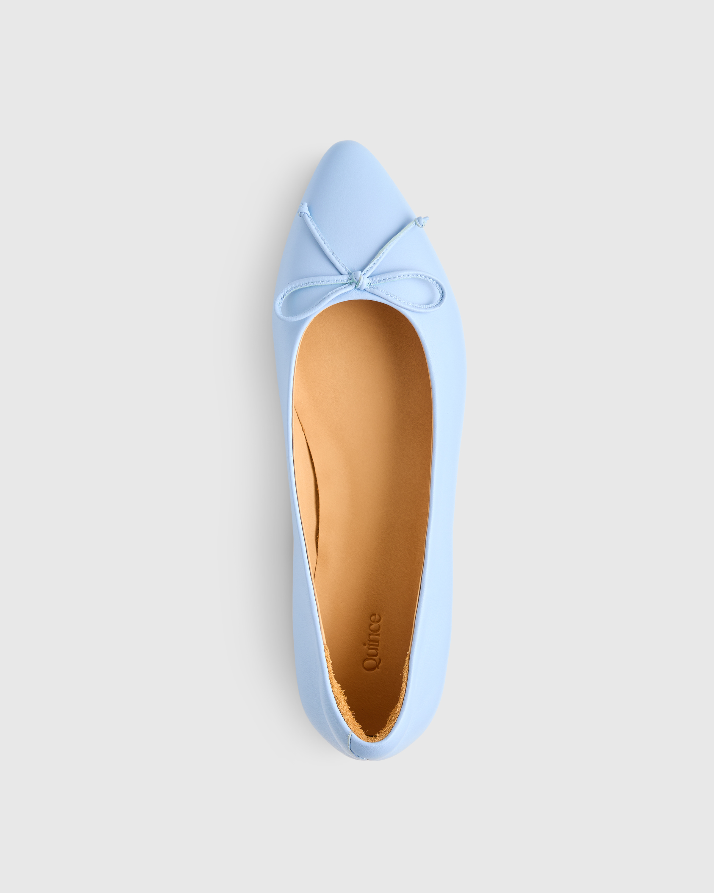 Italian Leather Pointed Bow Flat — Image 9