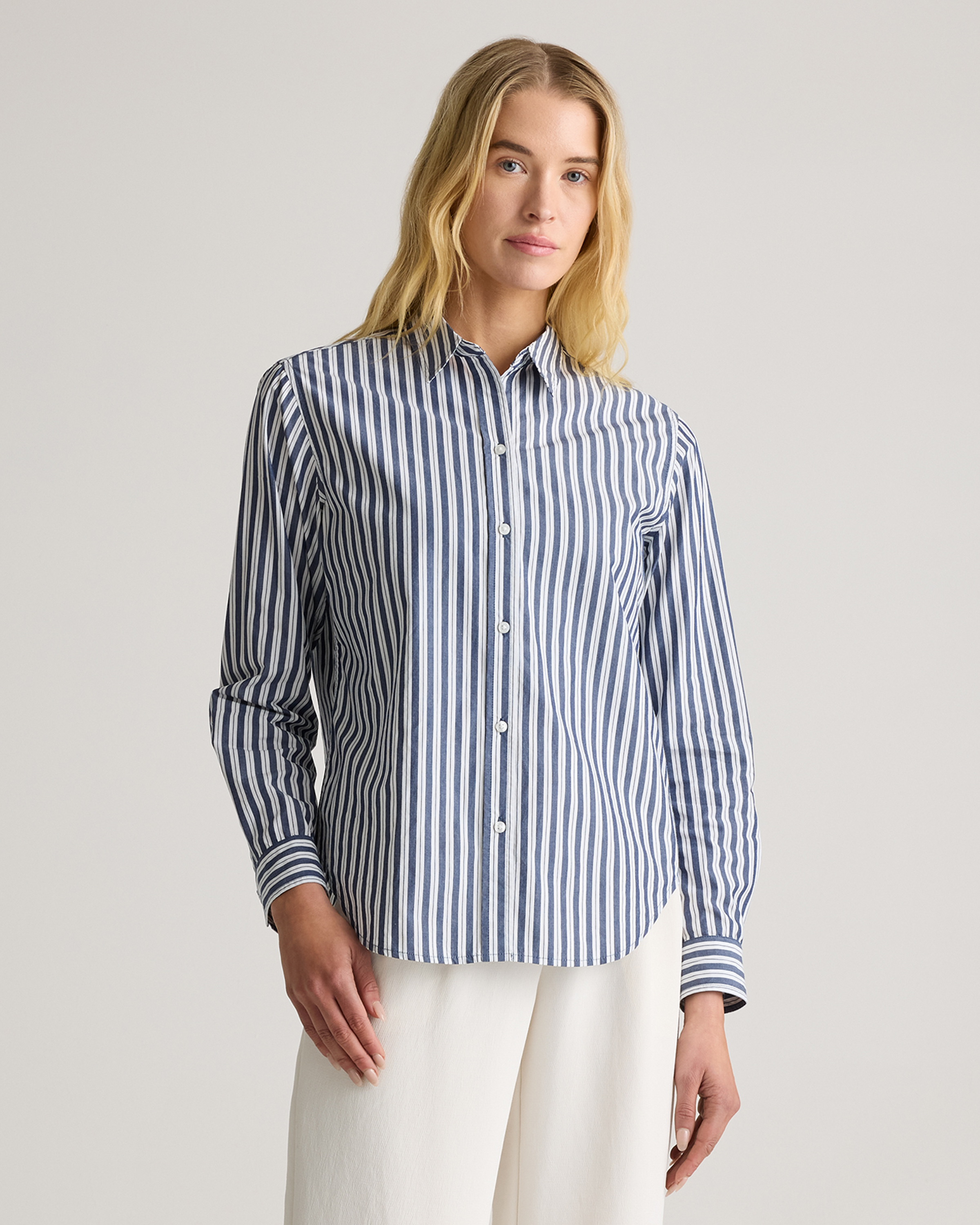 100% Organic Cotton Poplin Long Sleeve Shirt — Image 17