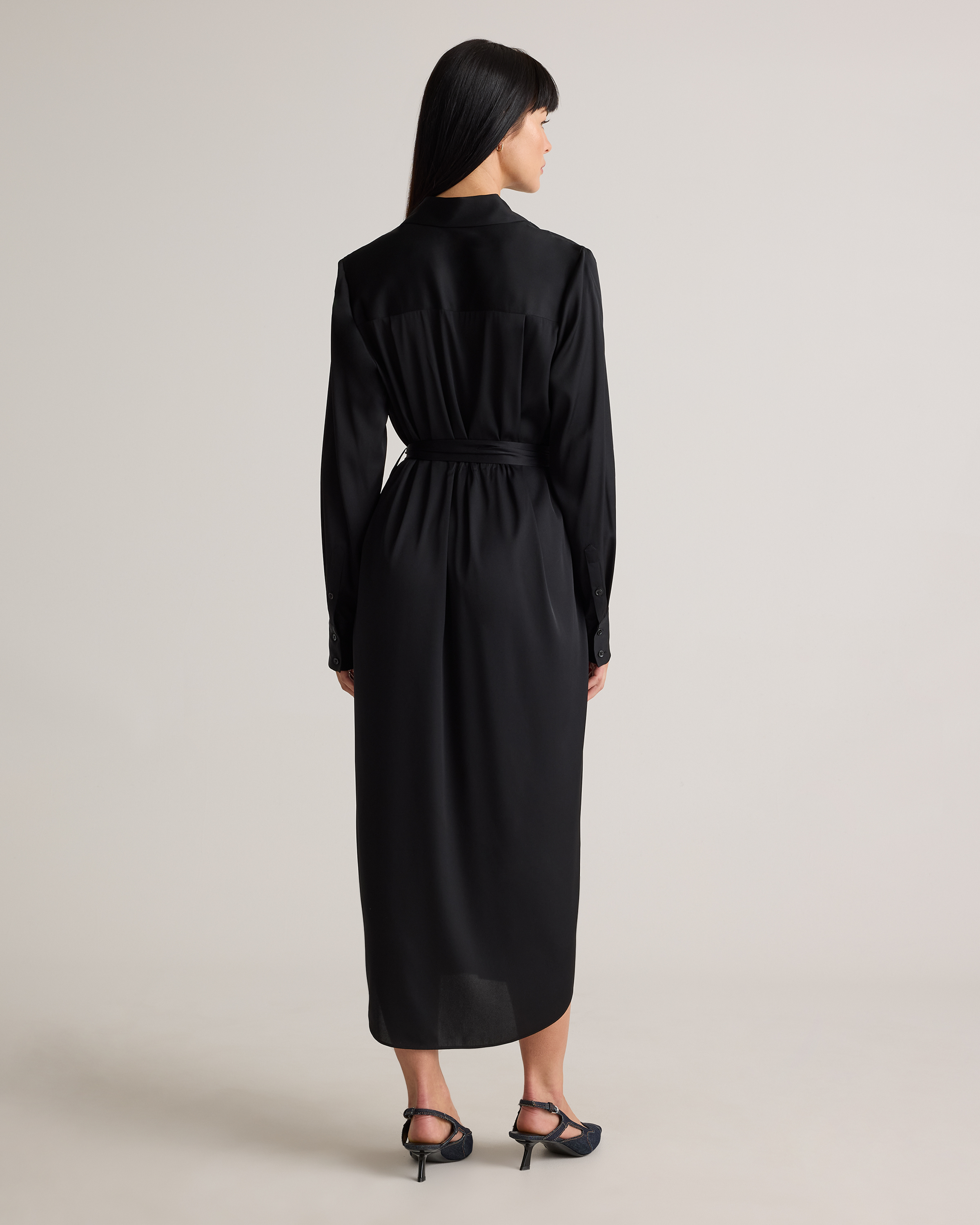 Washable Stretch Silk Maxi Shirt Dress — Image 20