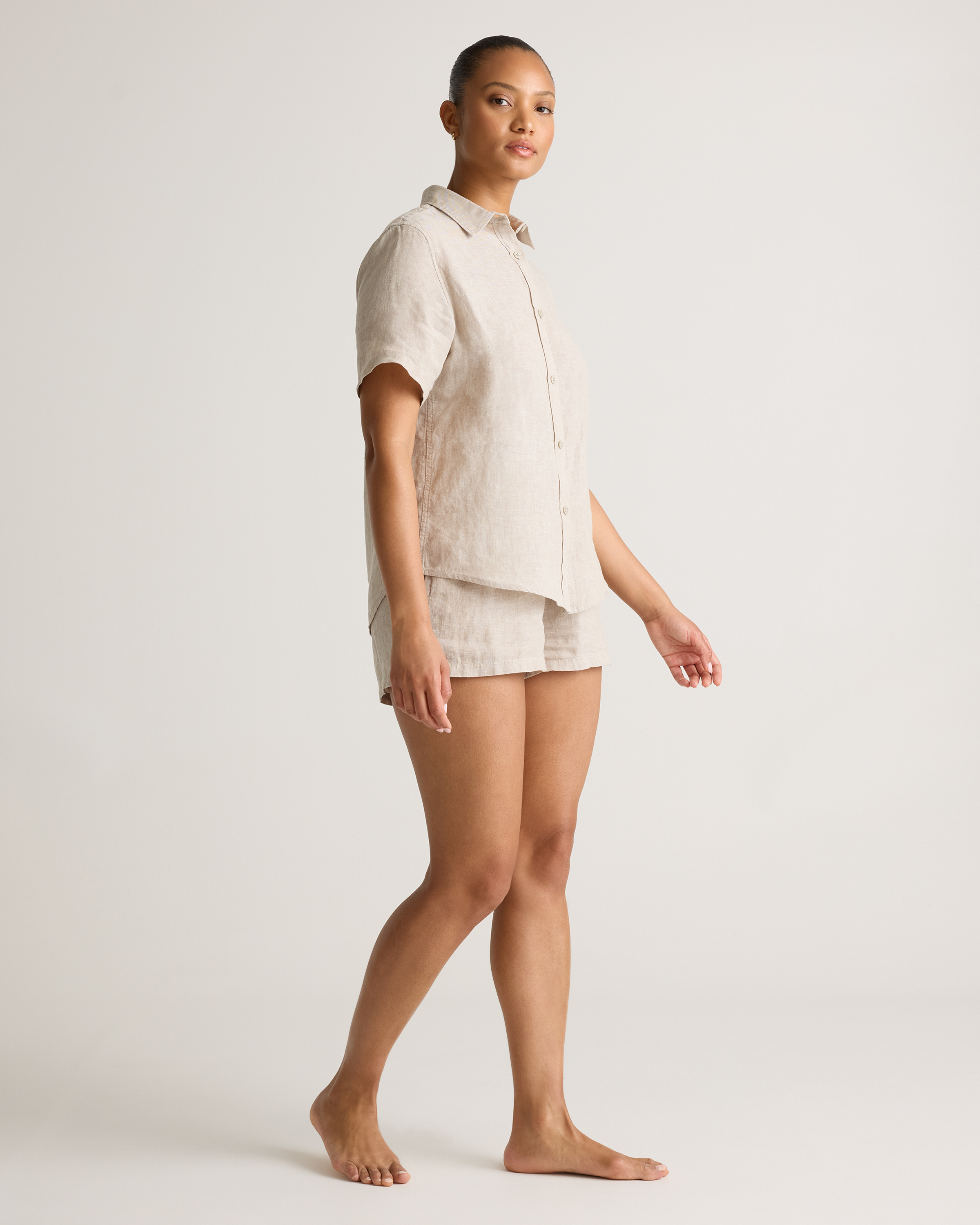100% European Linen Shorts Pajama Set — Image 13