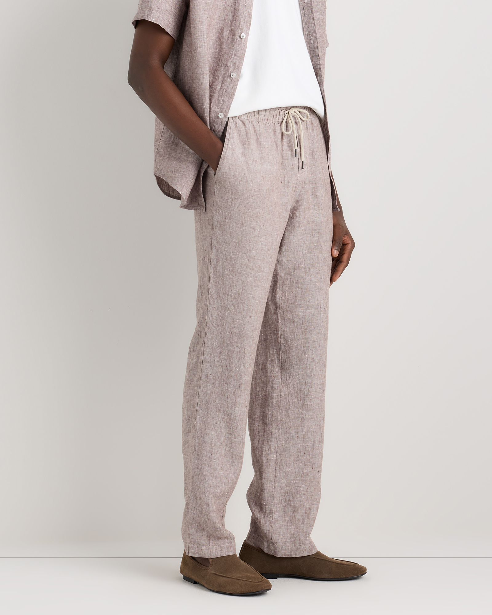 100% European Linen Drawstring Beach Pants — Image 28