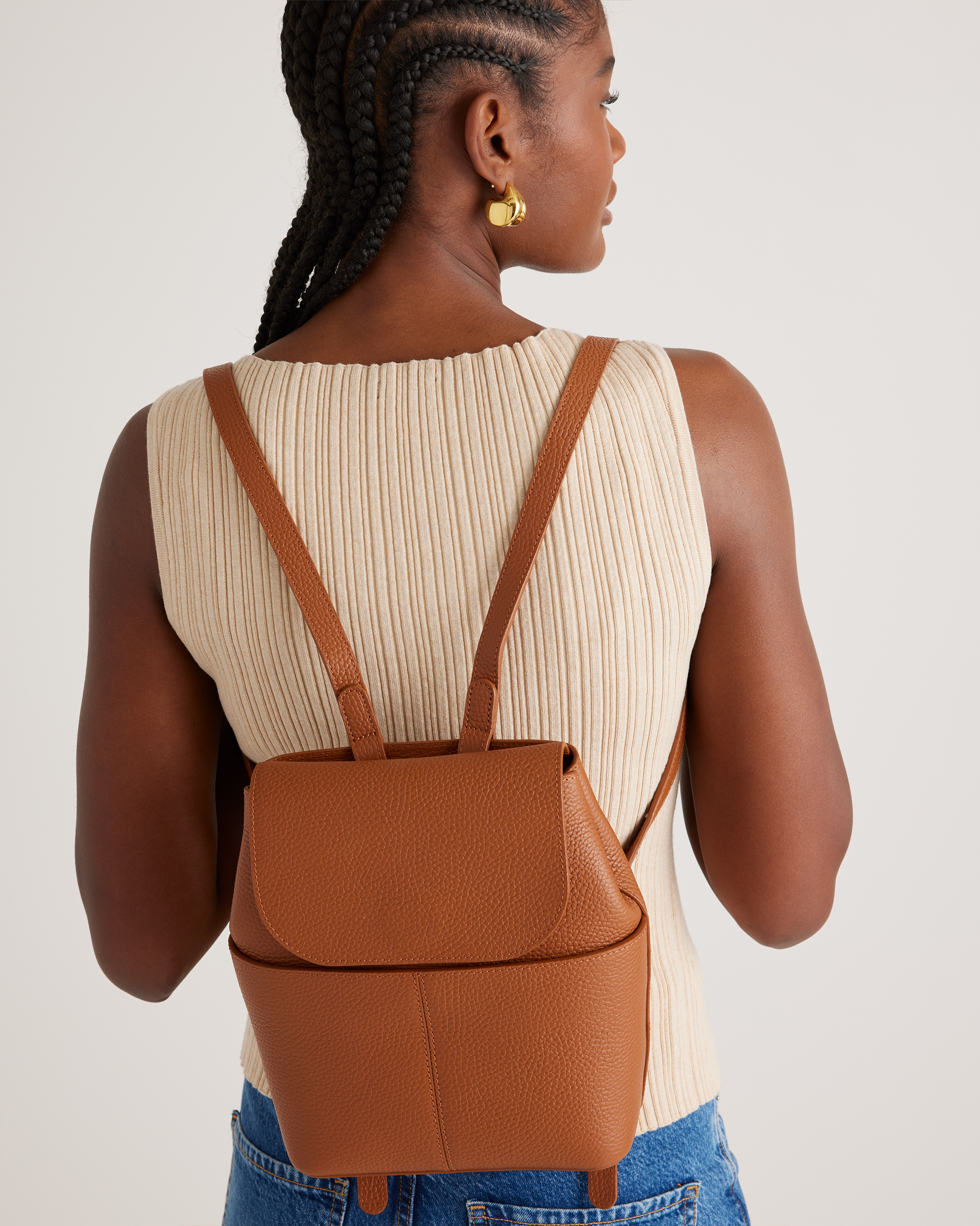 Italian Leather Small Backpack — Image 4
